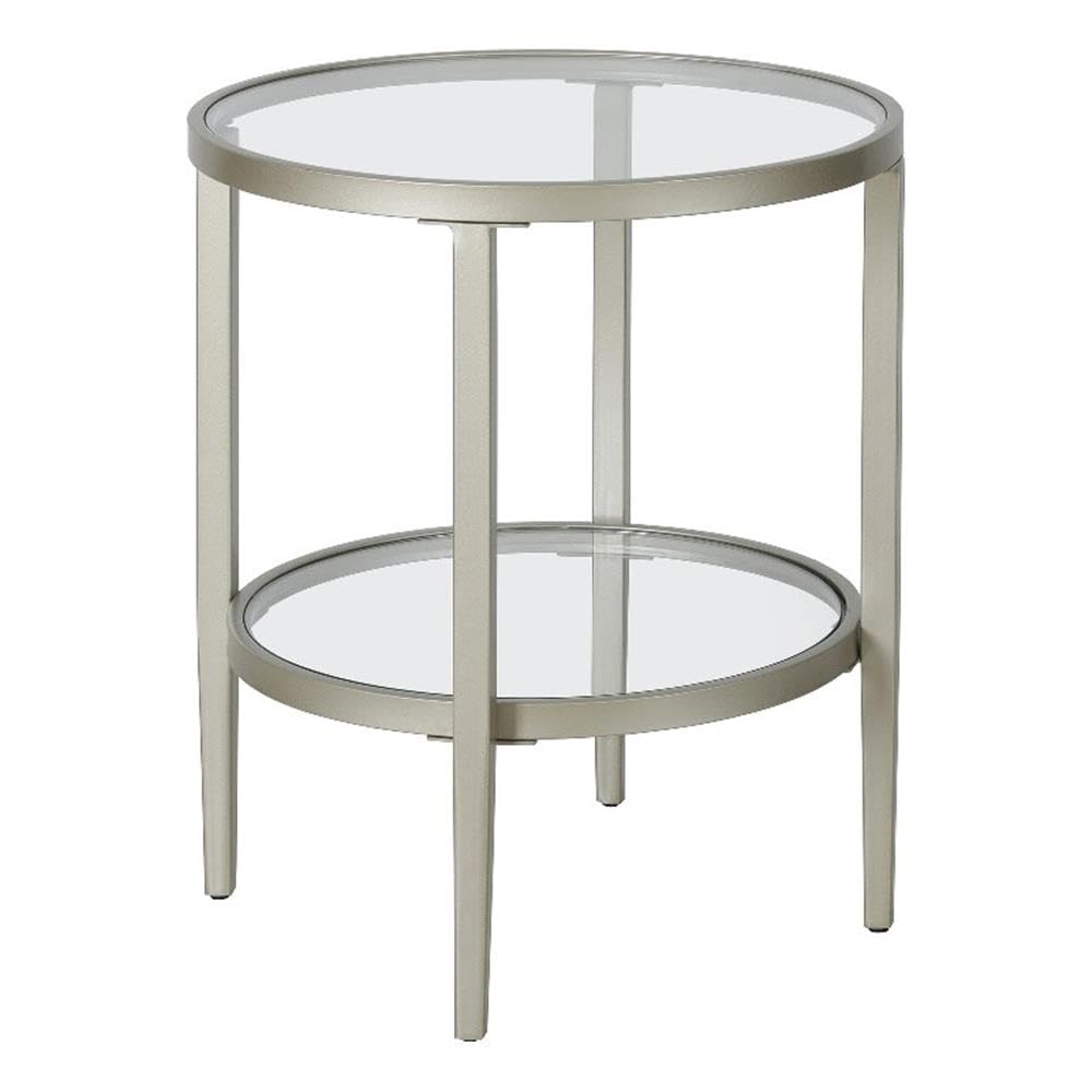 Henn&Hart 64" Wide Rectangular Console Table with Glass Shelf in Brushed Brass, Entryway Table, Accent Table for Living Room, Hallway