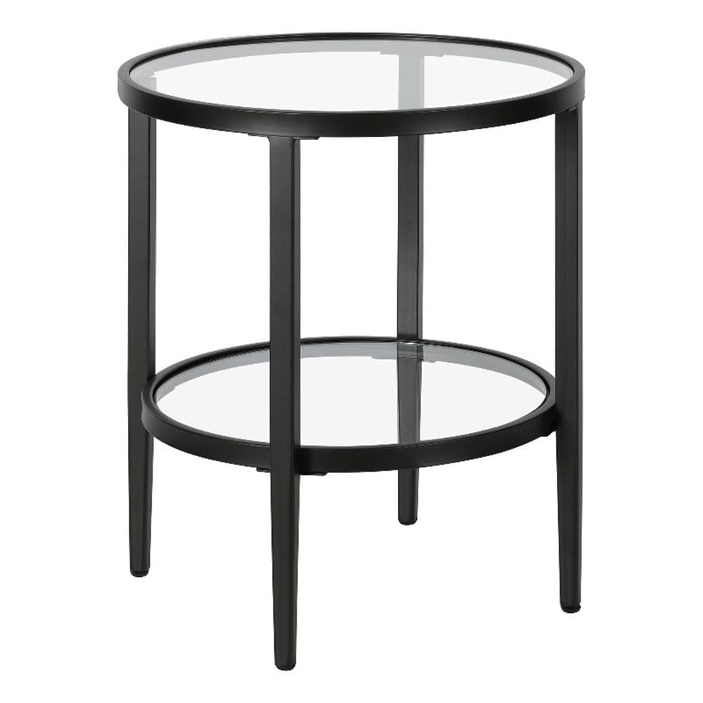 Henn&Hart 64" Wide Rectangular Console Table with Glass Shelf in Brushed Brass, Entryway Table, Accent Table for Living Room, Hallway