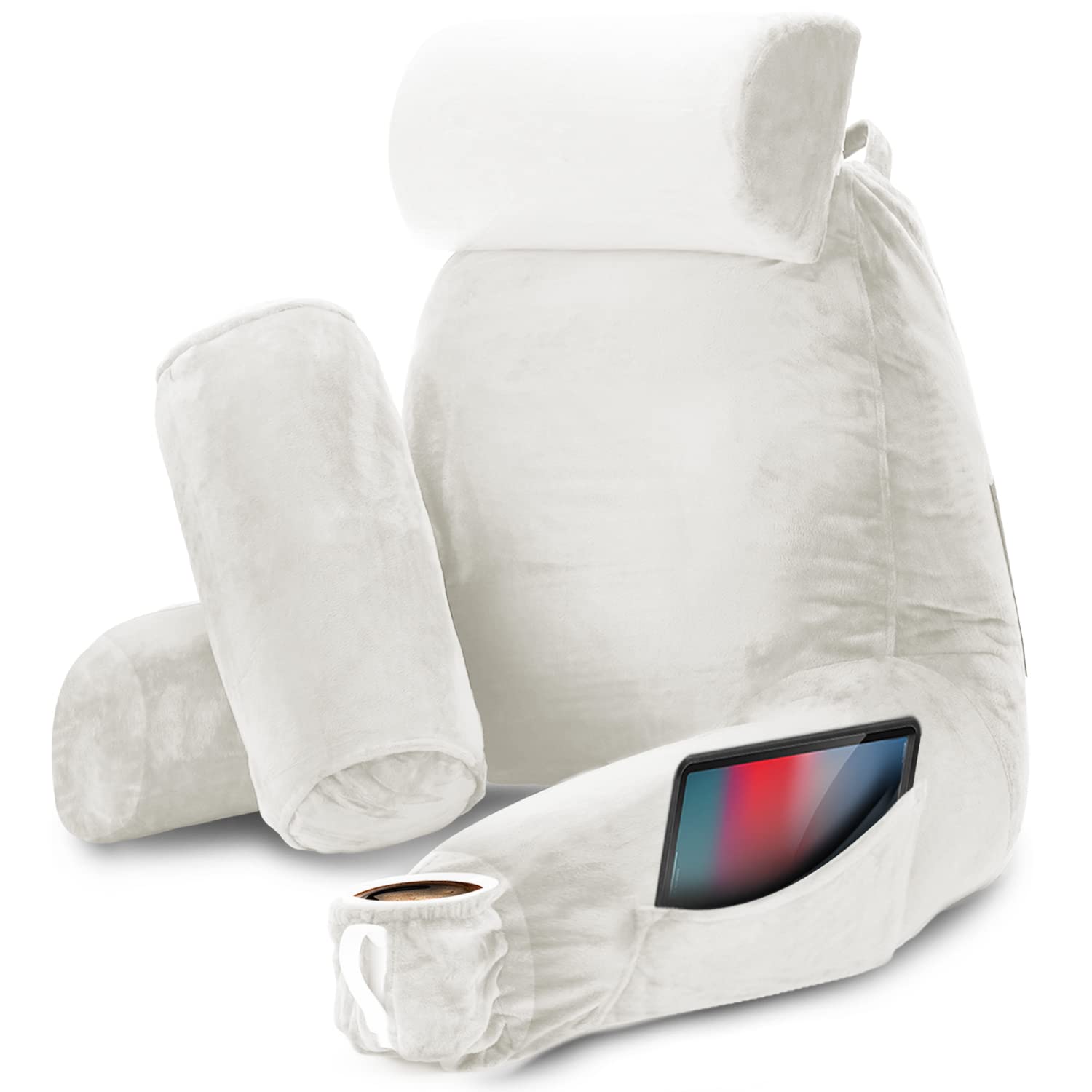 Nestl Reading Pillow for Kids & Teens with Shredded Memory Foam, Backrest Pillows for Reading, Watching, and Gaming, Use on The Couch, Bed, or Floor, Adjustable Support with Washable Cover Lavender