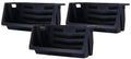 Mighty Tuff Jumbo Stackable Storage Bins, Pack of 3, Easy-Access Storage, Large Easy-to-Grip Handles, Wide Front Opening, Interlocking, Stack Vertically, Black