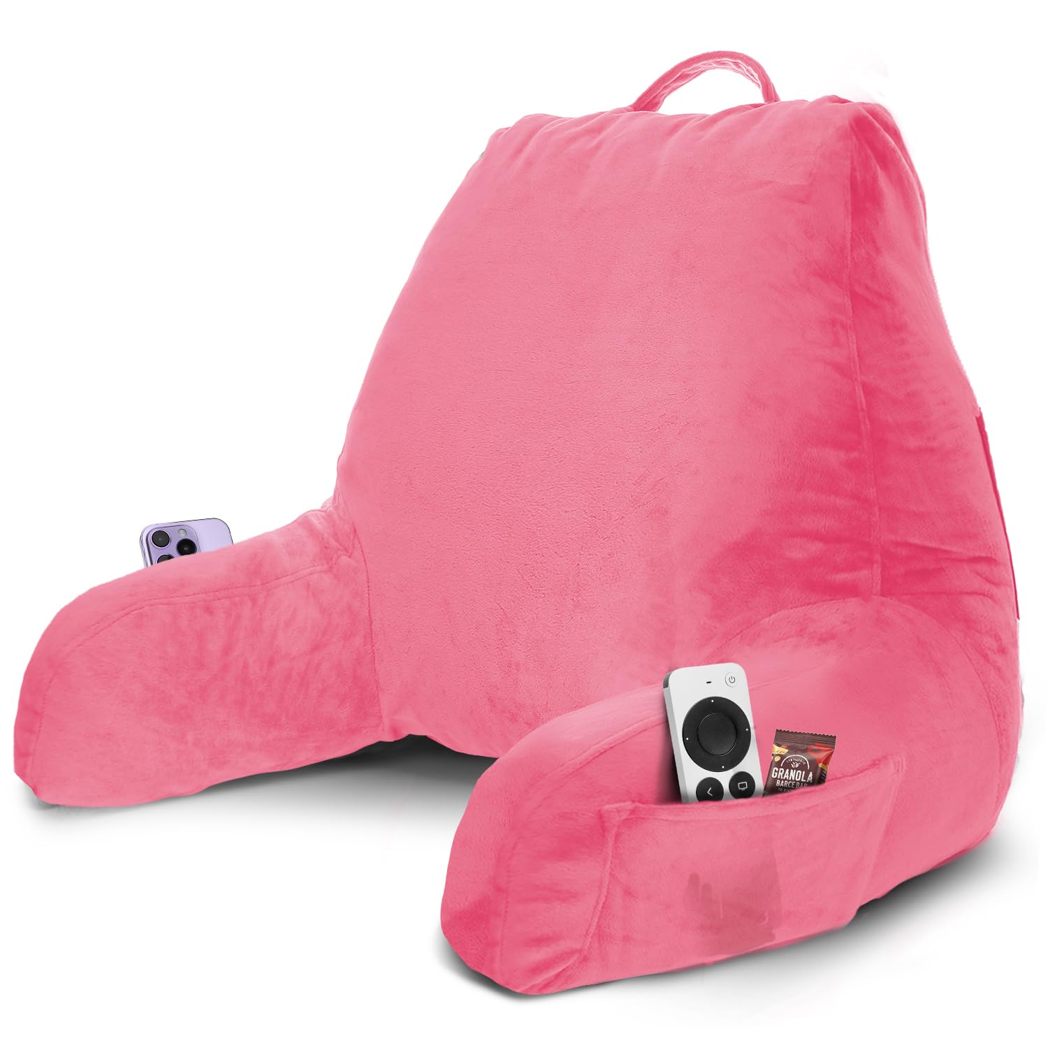 Nestl Reading Pillow for Kids & Teens with Shredded Memory Foam, Backrest Pillows for Reading, Watching, and Gaming, Use on The Couch, Bed, or Floor, Adjustable Support with Washable Cover Lavender
