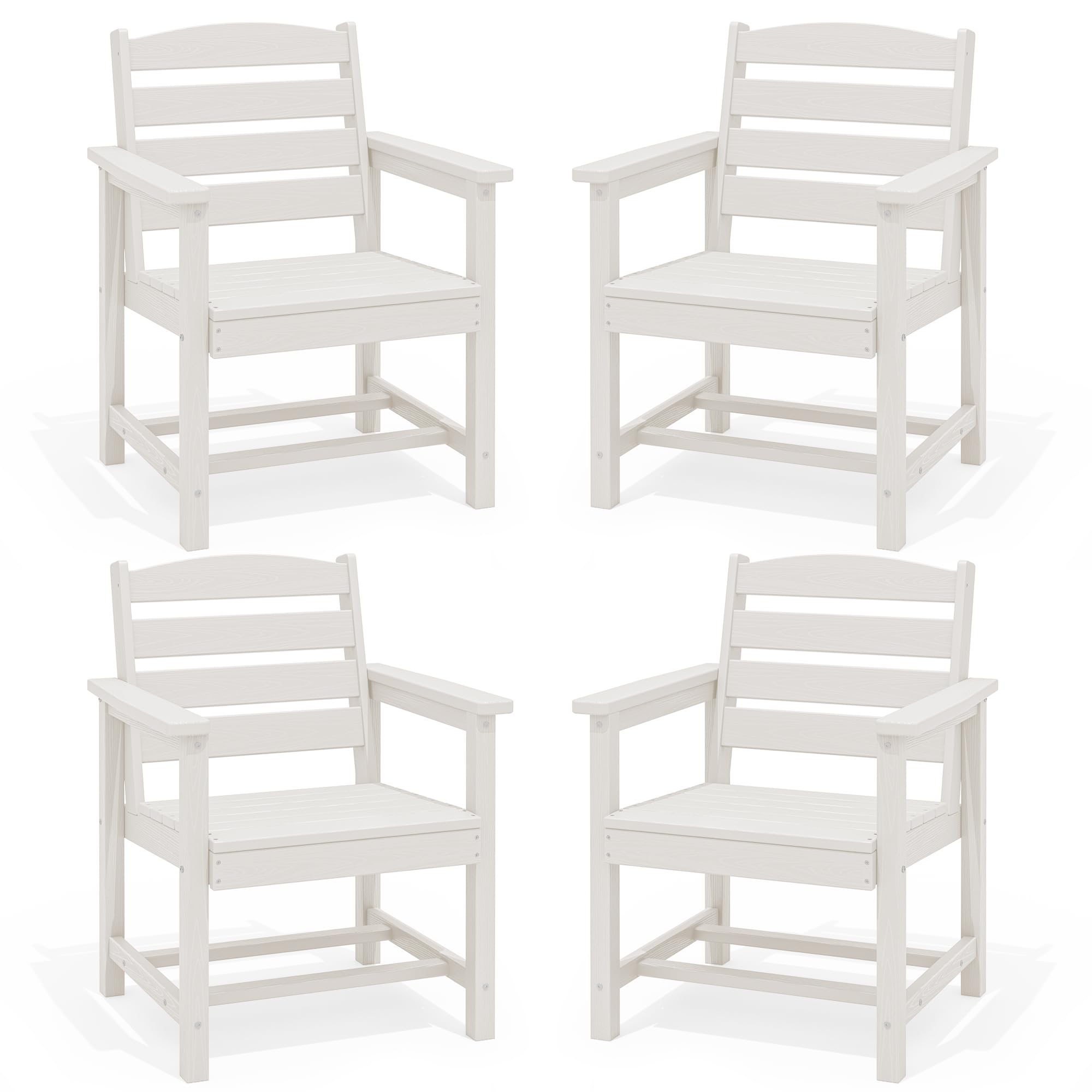 SERWALL 9 Piece Outdoor Dining Set, 84" HDPE Outdoor Table and Chairs for 8，All Weather Patio Dining Furniture Set with Umbrella Hole for Backyard, Garden, Black
