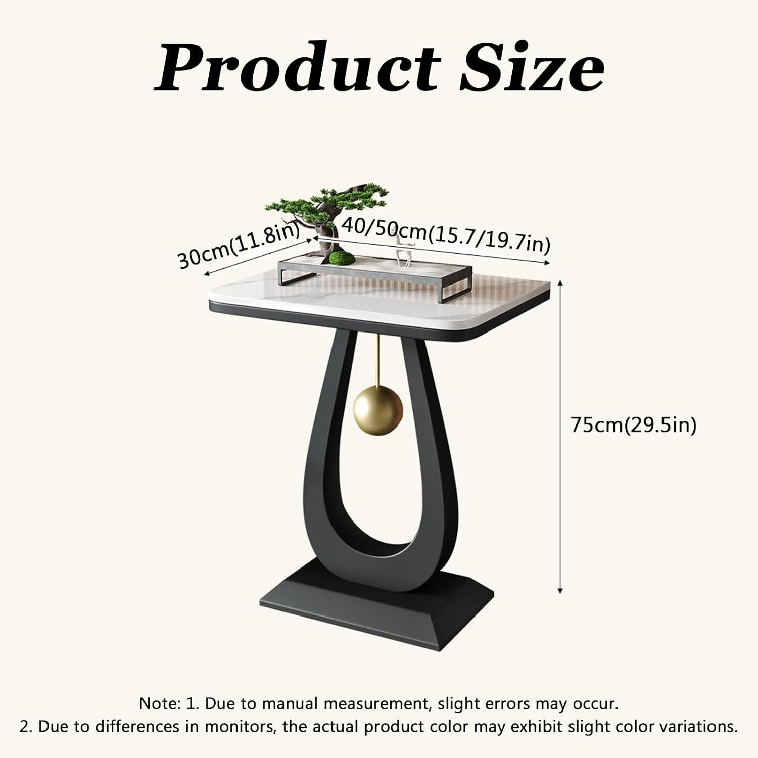 Contemporary Console Table with Metal Frame,Rectangular Entryway Table with Sintered Stone Top,Hallway Decor with Storage,for Living Room,Hallway,Foyer(Black1,15.7 * 11.8 * 29.5in)