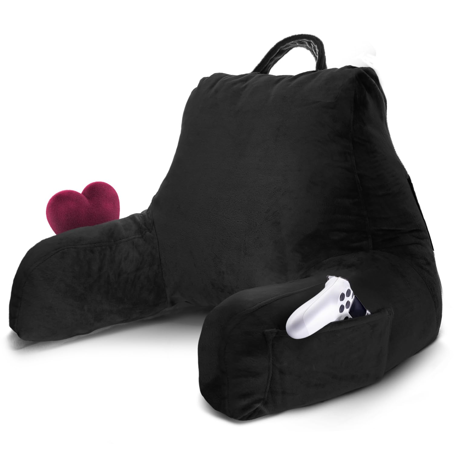Nestl Reading Pillow for Kids & Teens with Shredded Memory Foam, Backrest Pillows for Reading, Watching, and Gaming, Use on The Couch, Bed, or Floor, Adjustable Support with Washable Cover Lavender
