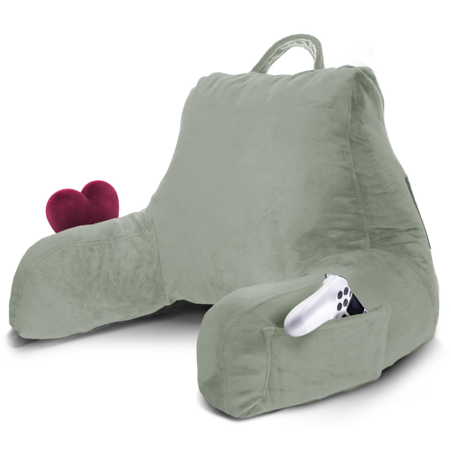 Nestl Reading Pillow for Kids & Teens with Shredded Memory Foam, Backrest Pillows for Reading, Watching, and Gaming, Use on The Couch, Bed, or Floor, Adjustable Support with Washable Cover Lavender