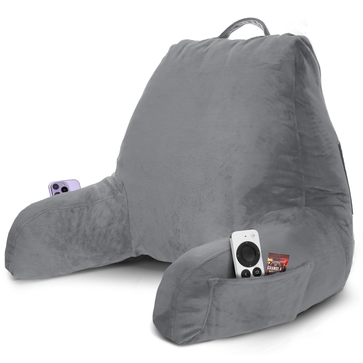 Nestl Reading Pillow for Kids & Teens with Shredded Memory Foam, Backrest Pillows for Reading, Watching, and Gaming, Use on The Couch, Bed, or Floor, Adjustable Support with Washable Cover Lavender