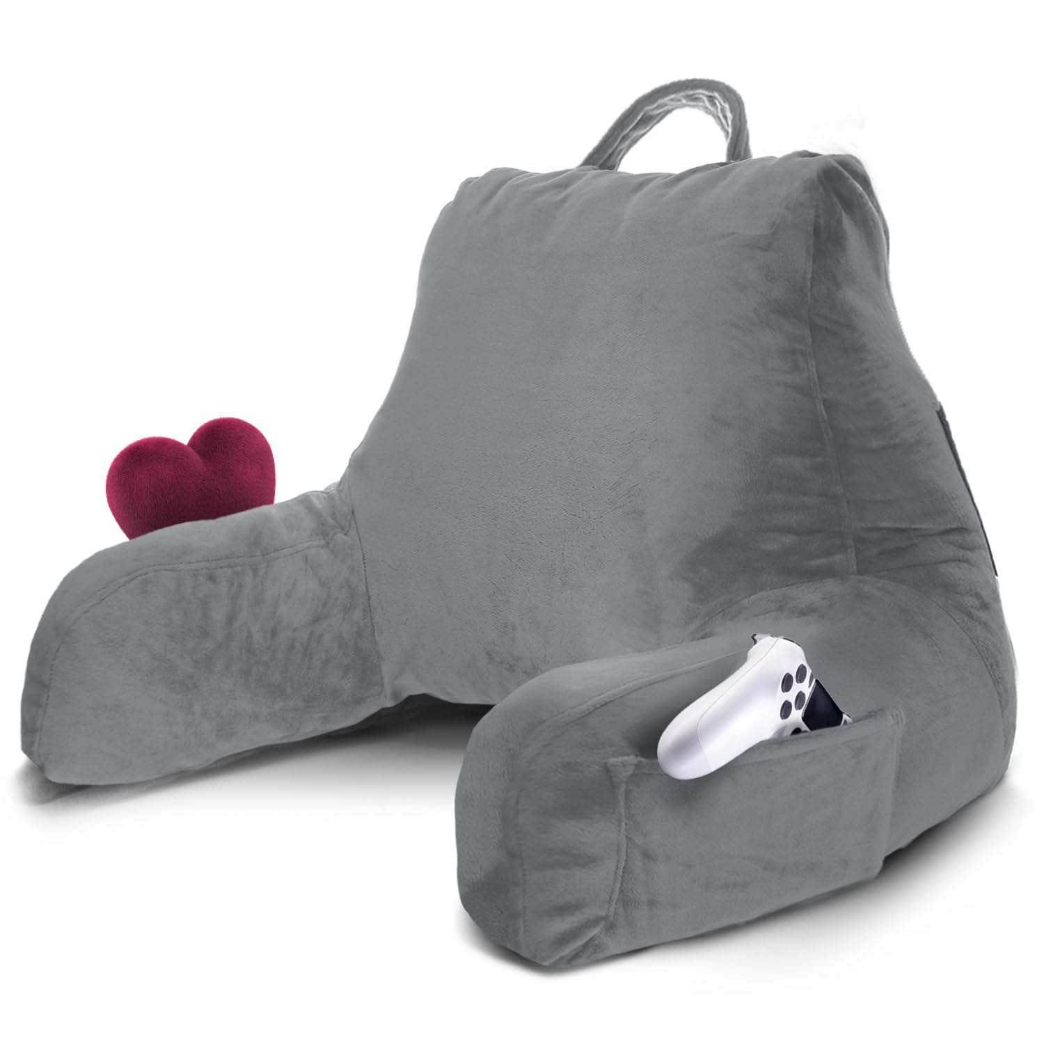 Nestl Reading Pillow for Kids & Teens with Shredded Memory Foam, Backrest Pillows for Reading, Watching, and Gaming, Use on The Couch, Bed, or Floor, Adjustable Support with Washable Cover Lavender