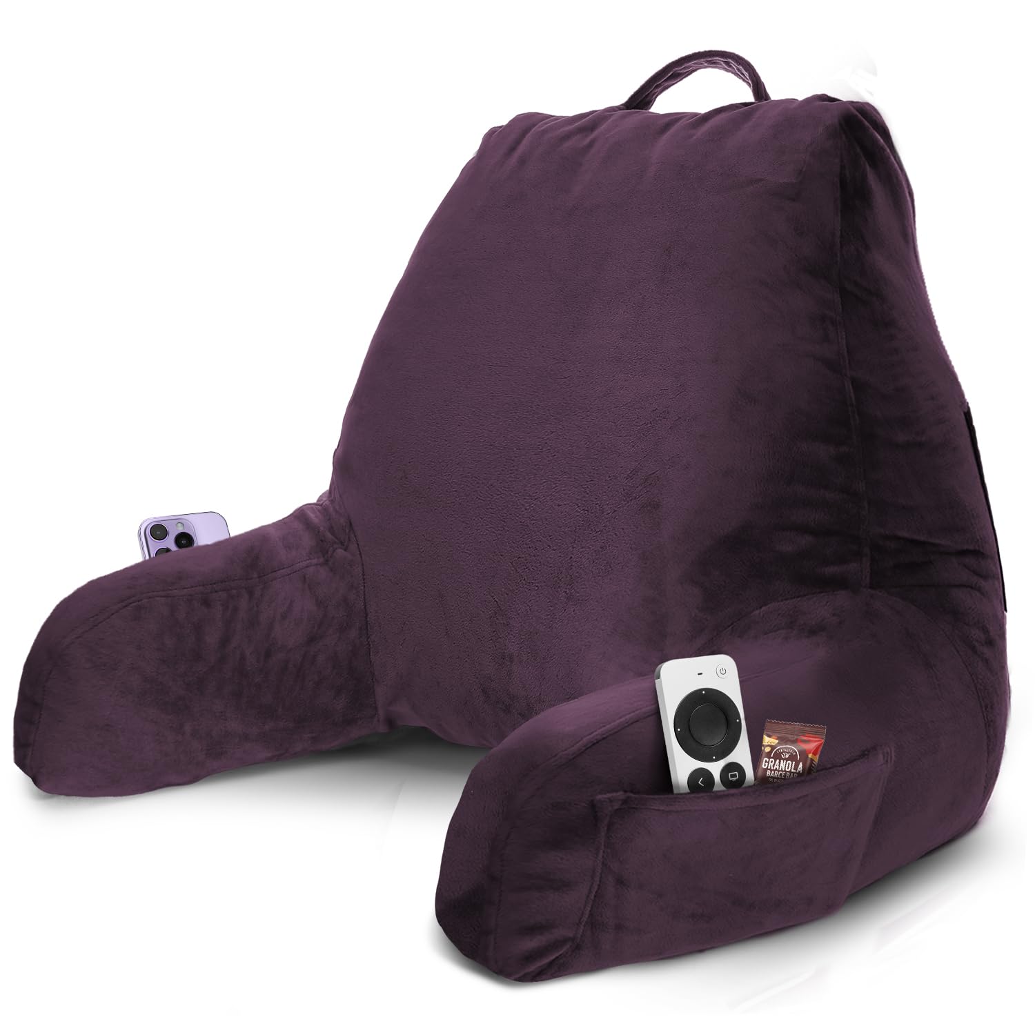 Nestl Reading Pillow for Kids & Teens with Shredded Memory Foam, Backrest Pillows for Reading, Watching, and Gaming, Use on The Couch, Bed, or Floor, Adjustable Support with Washable Cover Lavender