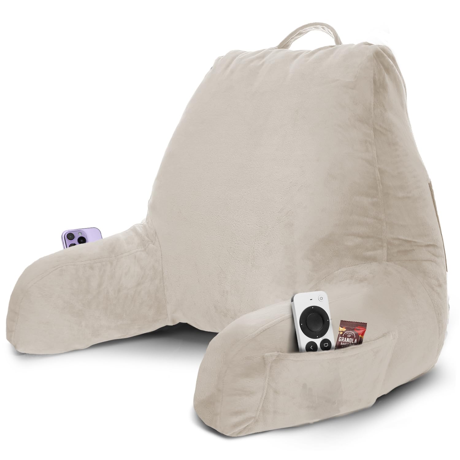 Nestl Reading Pillow for Kids & Teens with Shredded Memory Foam, Backrest Pillows for Reading, Watching, and Gaming, Use on The Couch, Bed, or Floor, Adjustable Support with Washable Cover Lavender