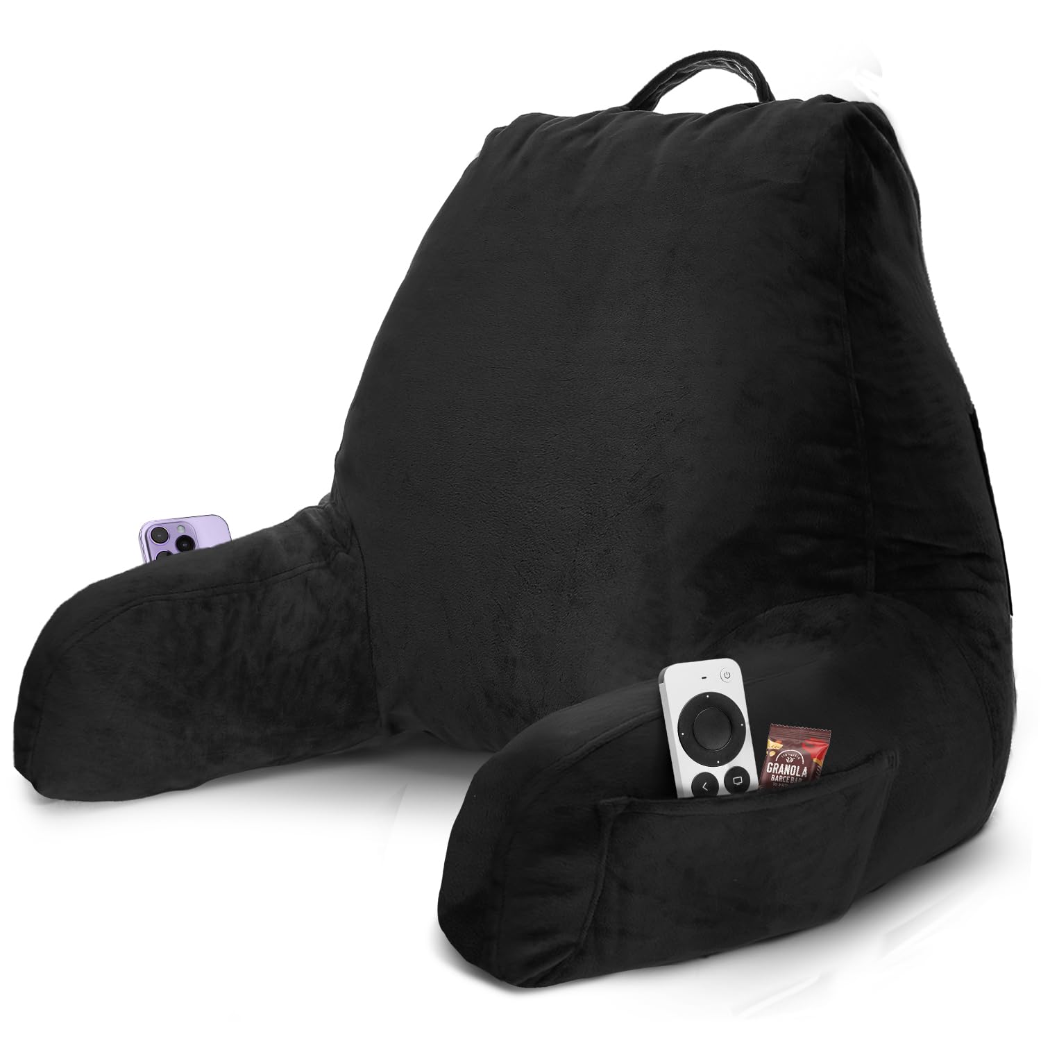 Nestl Reading Pillow for Kids & Teens with Shredded Memory Foam, Backrest Pillows for Reading, Watching, and Gaming, Use on The Couch, Bed, or Floor, Adjustable Support with Washable Cover Lavender
