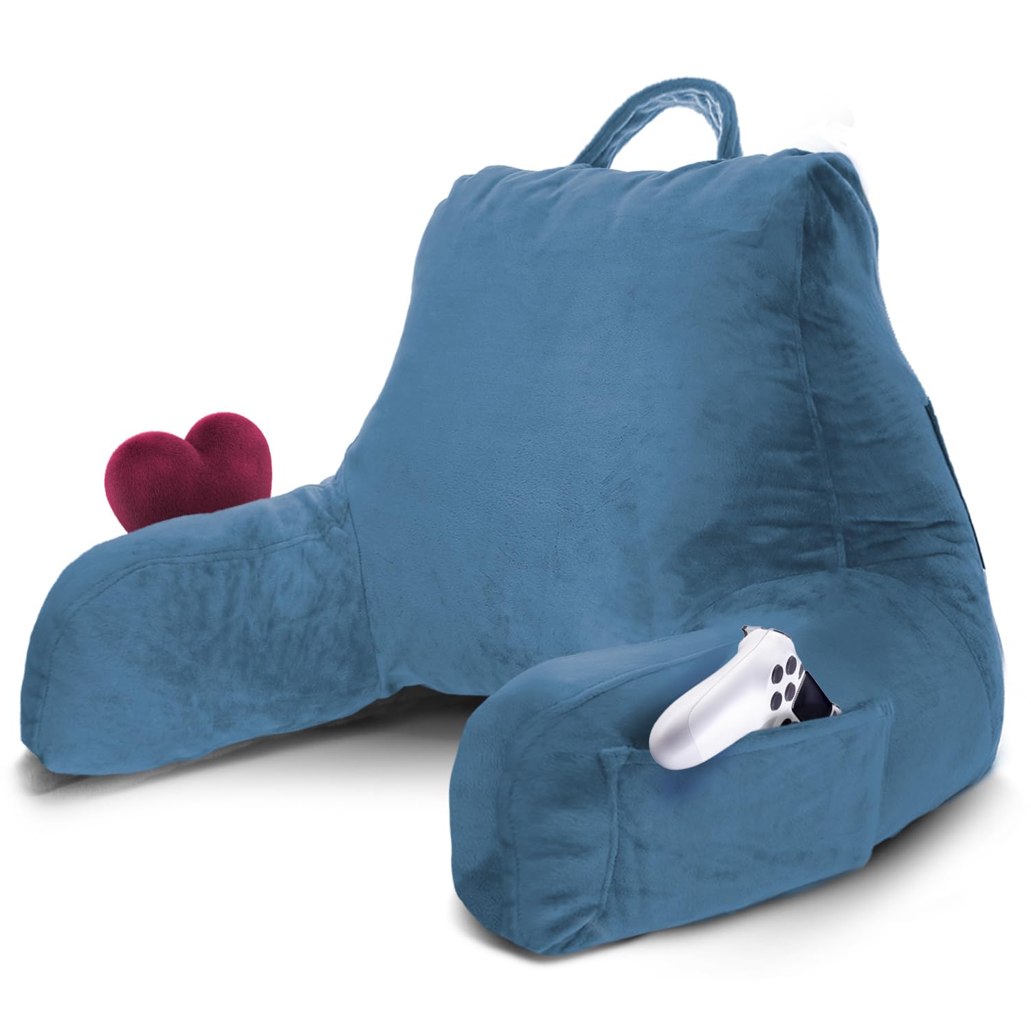 Nestl Reading Pillow for Kids & Teens with Shredded Memory Foam, Backrest Pillows for Reading, Watching, and Gaming, Use on The Couch, Bed, or Floor, Adjustable Support with Washable Cover Lavender