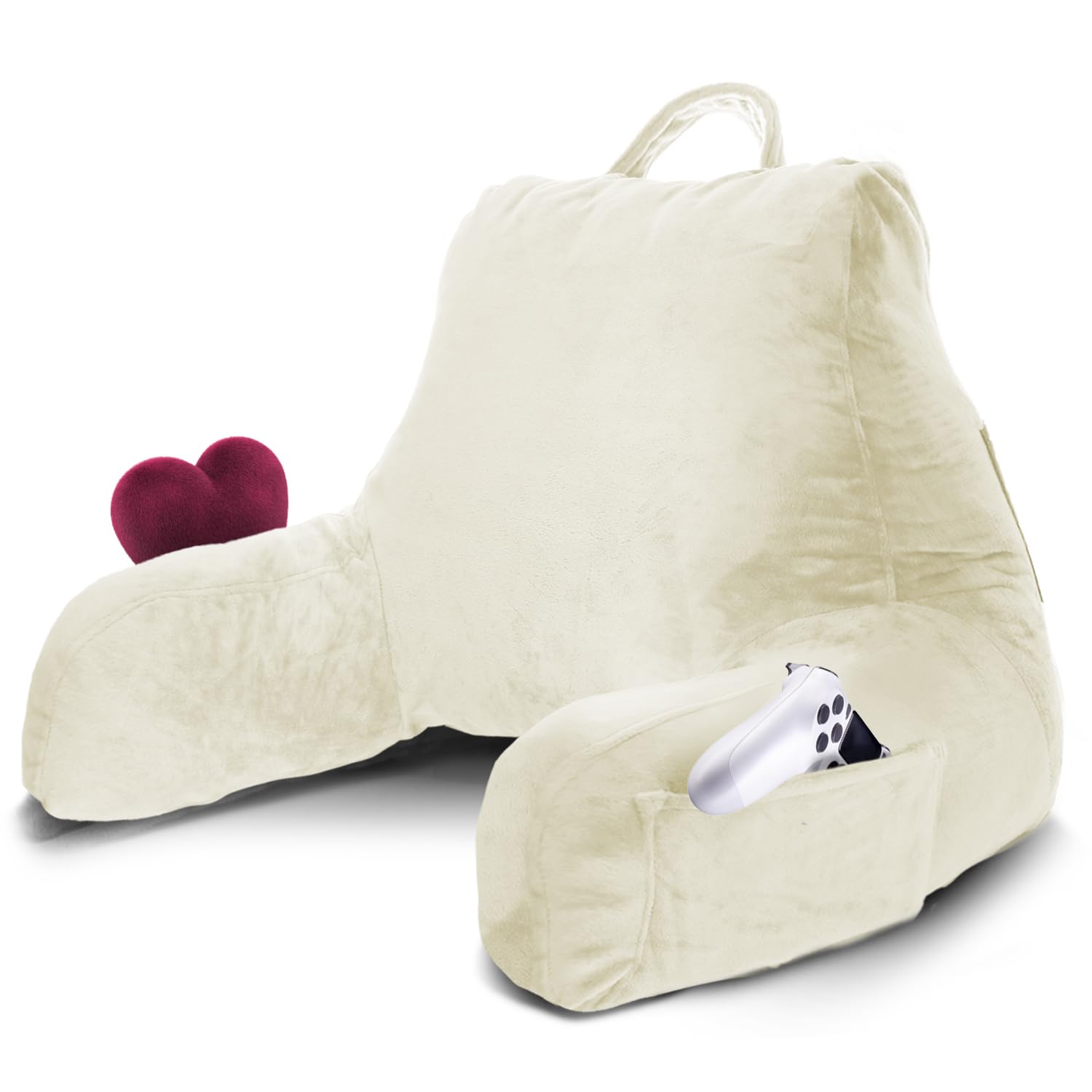 Nestl Reading Pillow for Kids & Teens with Shredded Memory Foam, Backrest Pillows for Reading, Watching, and Gaming, Use on The Couch, Bed, or Floor, Adjustable Support with Washable Cover Lavender