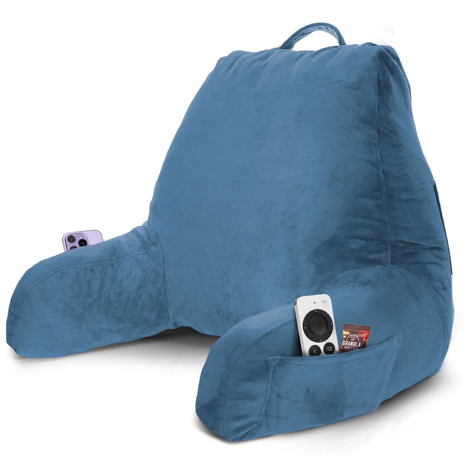 Nestl Reading Pillow for Kids & Teens with Shredded Memory Foam, Backrest Pillows for Reading, Watching, and Gaming, Use on The Couch, Bed, or Floor, Adjustable Support with Washable Cover Lavender