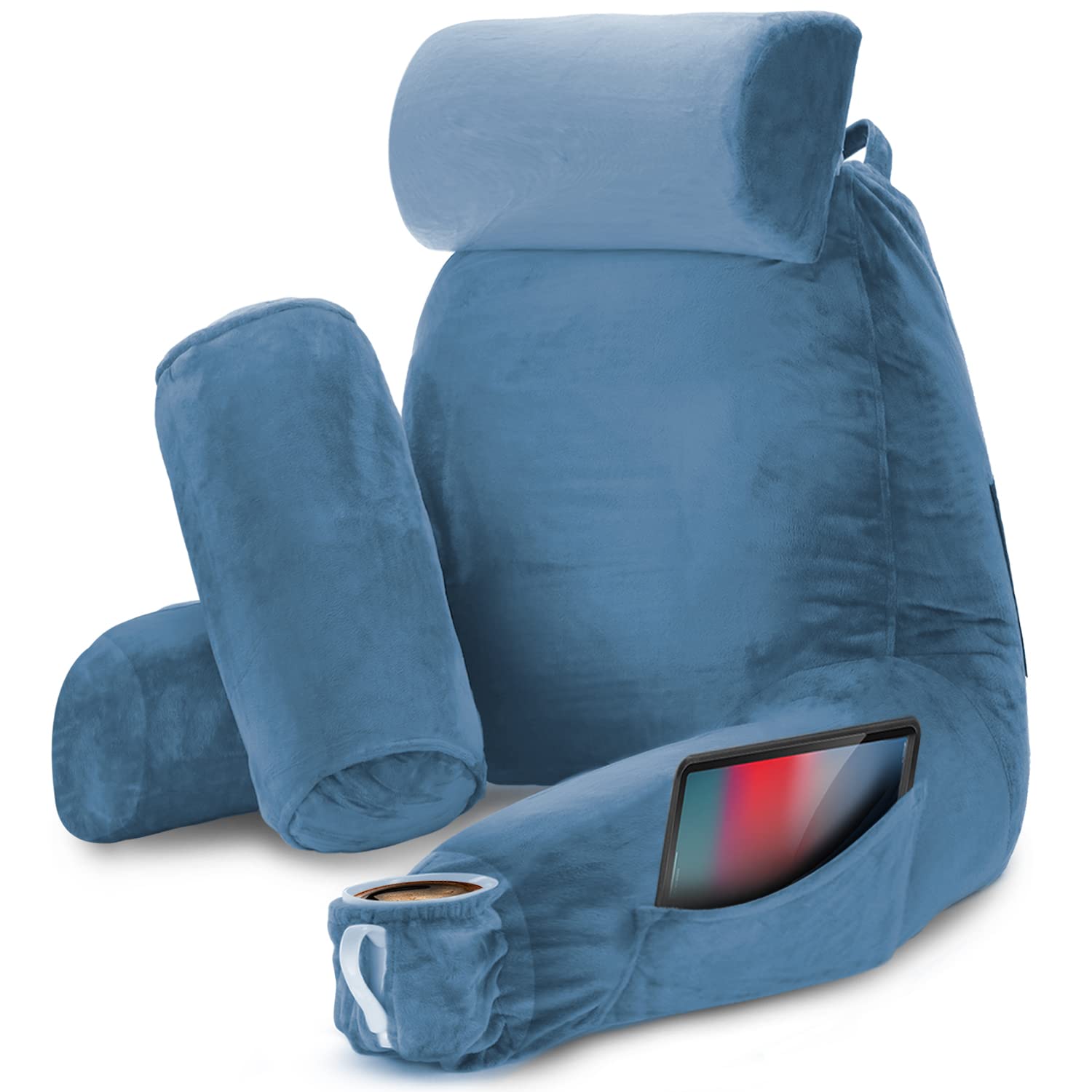 Nestl Reading Pillow for Kids & Teens with Shredded Memory Foam, Backrest Pillows for Reading, Watching, and Gaming, Use on The Couch, Bed, or Floor, Adjustable Support with Washable Cover Lavender
