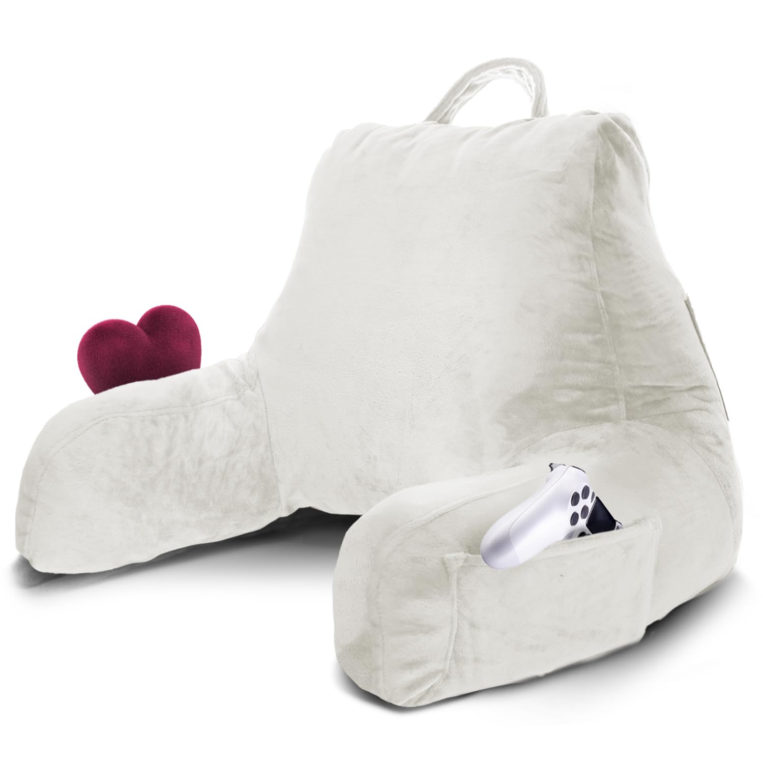 Nestl Reading Pillow for Kids & Teens with Shredded Memory Foam, Backrest Pillows for Reading, Watching, and Gaming, Use on The Couch, Bed, or Floor, Adjustable Support with Washable Cover Lavender