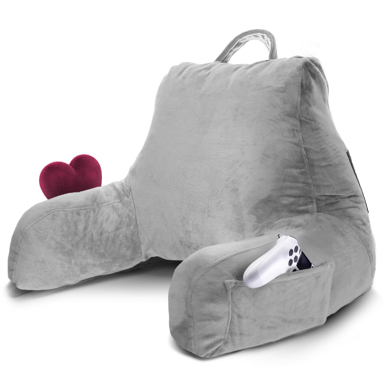 Nestl Reading Pillow for Kids & Teens with Shredded Memory Foam, Backrest Pillows for Reading, Watching, and Gaming, Use on The Couch, Bed, or Floor, Adjustable Support with Washable Cover Lavender