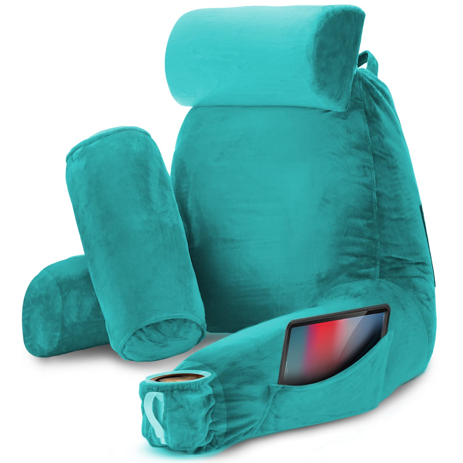 Nestl Reading Pillow for Kids & Teens with Shredded Memory Foam, Backrest Pillows for Reading, Watching, and Gaming, Use on The Couch, Bed, or Floor, Adjustable Support with Washable Cover Lavender