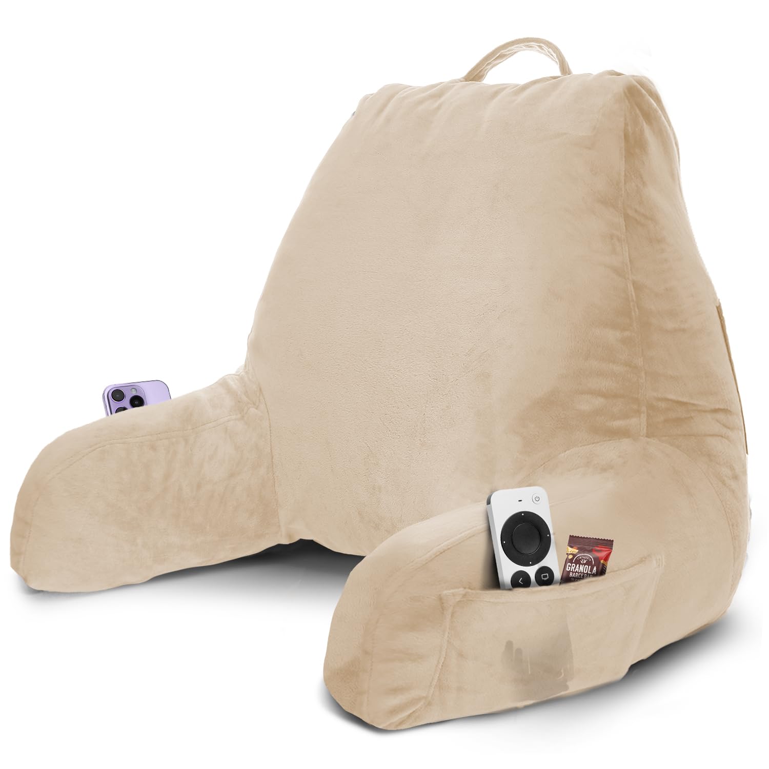 Nestl Reading Pillow for Kids & Teens with Shredded Memory Foam, Backrest Pillows for Reading, Watching, and Gaming, Use on The Couch, Bed, or Floor, Adjustable Support with Washable Cover Lavender