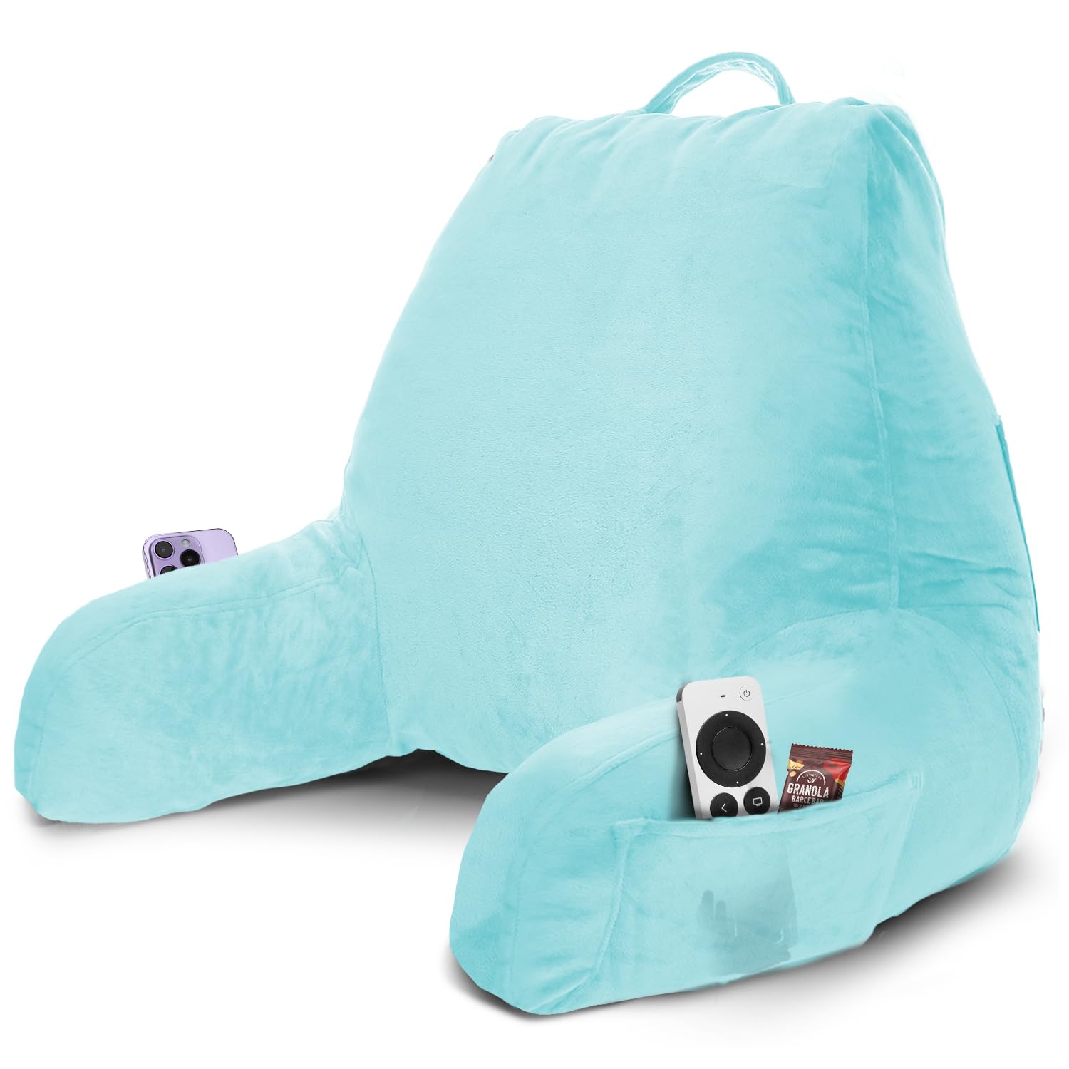 Nestl Reading Pillow for Kids & Teens with Shredded Memory Foam, Backrest Pillows for Reading, Watching, and Gaming, Use on The Couch, Bed, or Floor, Adjustable Support with Washable Cover Lavender