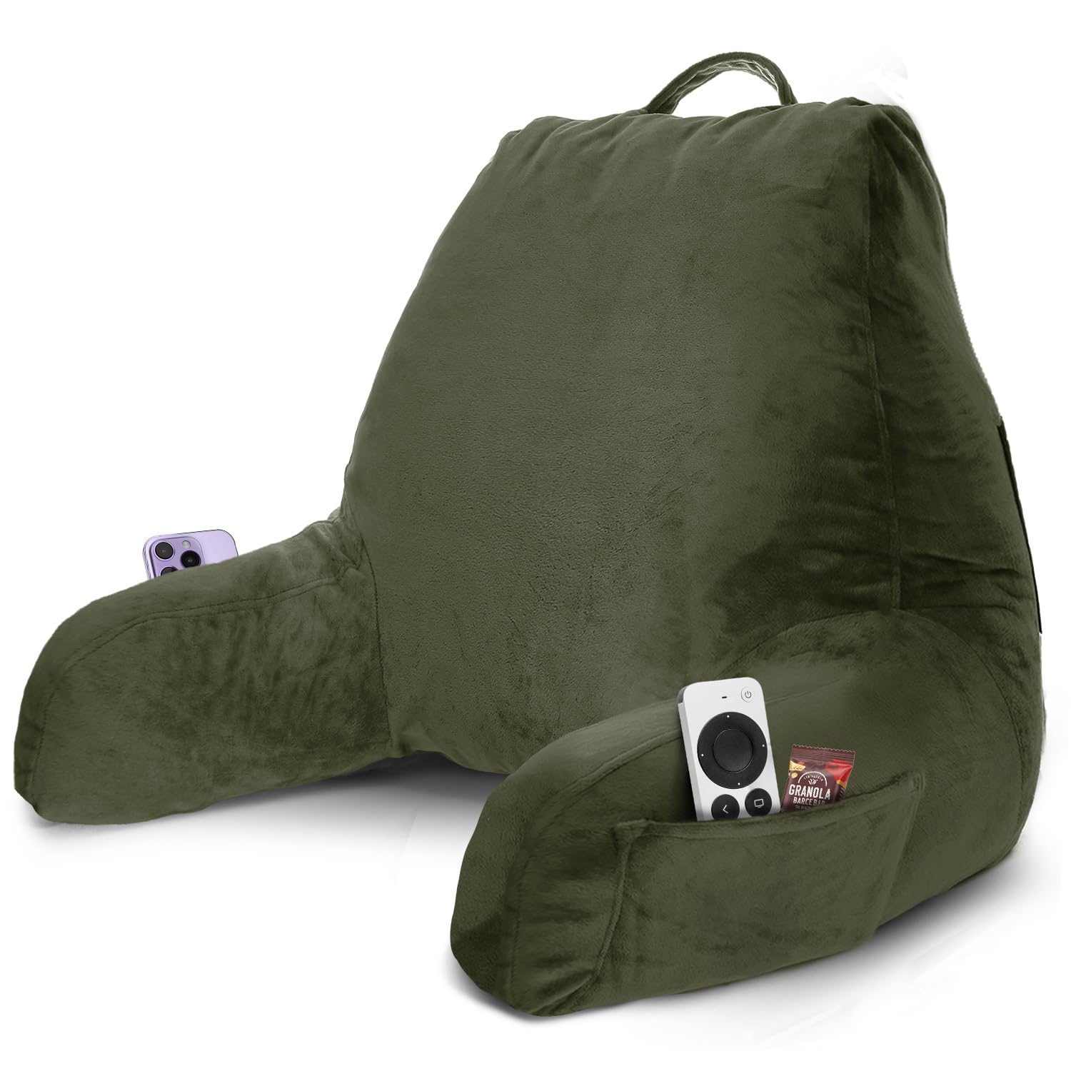 Nestl Reading Pillow for Kids & Teens with Shredded Memory Foam, Backrest Pillows for Reading, Watching, and Gaming, Use on The Couch, Bed, or Floor, Adjustable Support with Washable Cover Lavender