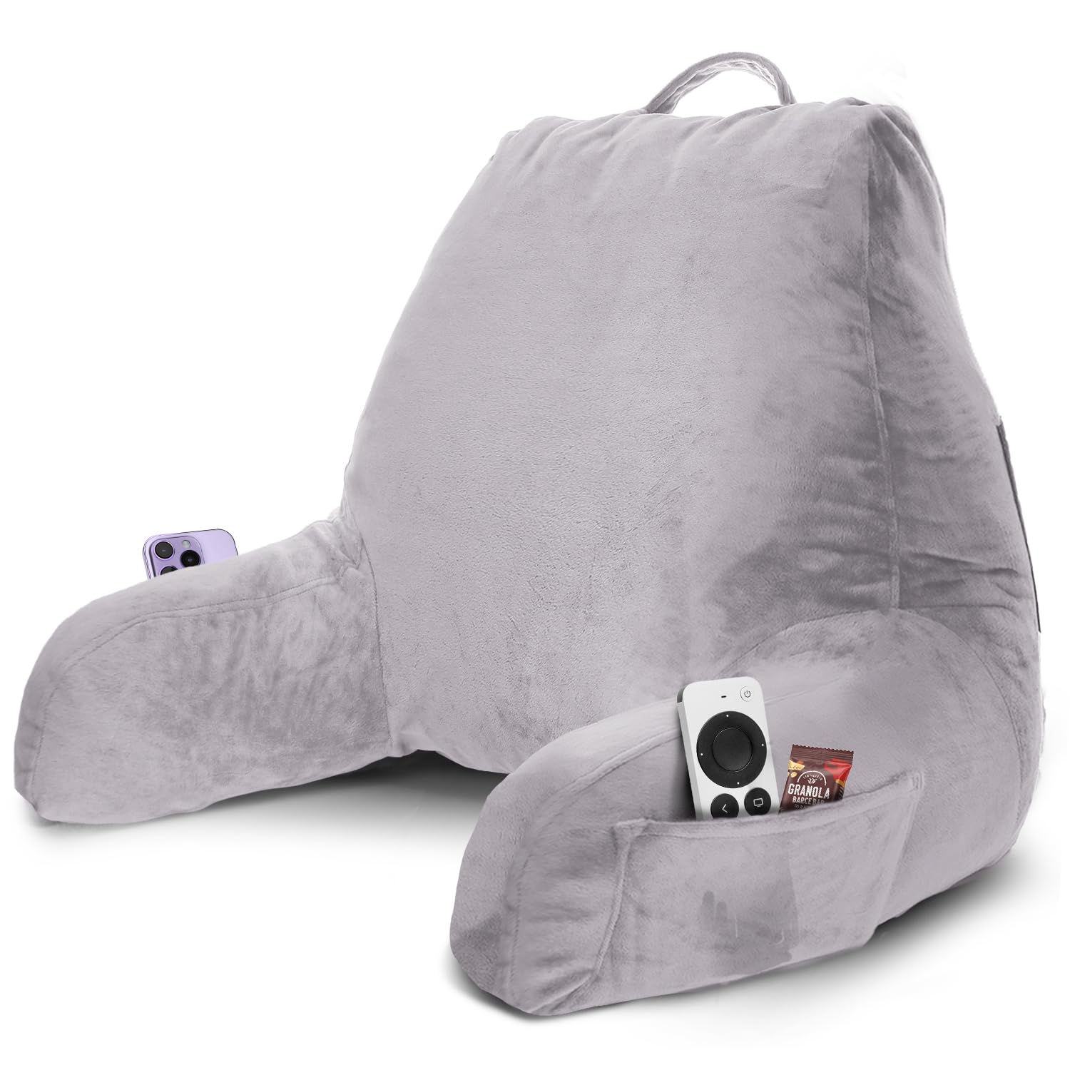 Nestl Reading Pillow for Kids & Teens with Shredded Memory Foam, Backrest Pillows for Reading, Watching, and Gaming, Use on The Couch, Bed, or Floor, Adjustable Support with Washable Cover Lavender