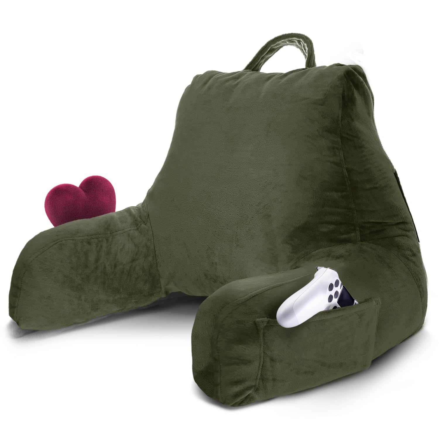 Nestl Reading Pillow for Kids & Teens with Shredded Memory Foam, Backrest Pillows for Reading, Watching, and Gaming, Use on The Couch, Bed, or Floor, Adjustable Support with Washable Cover Lavender