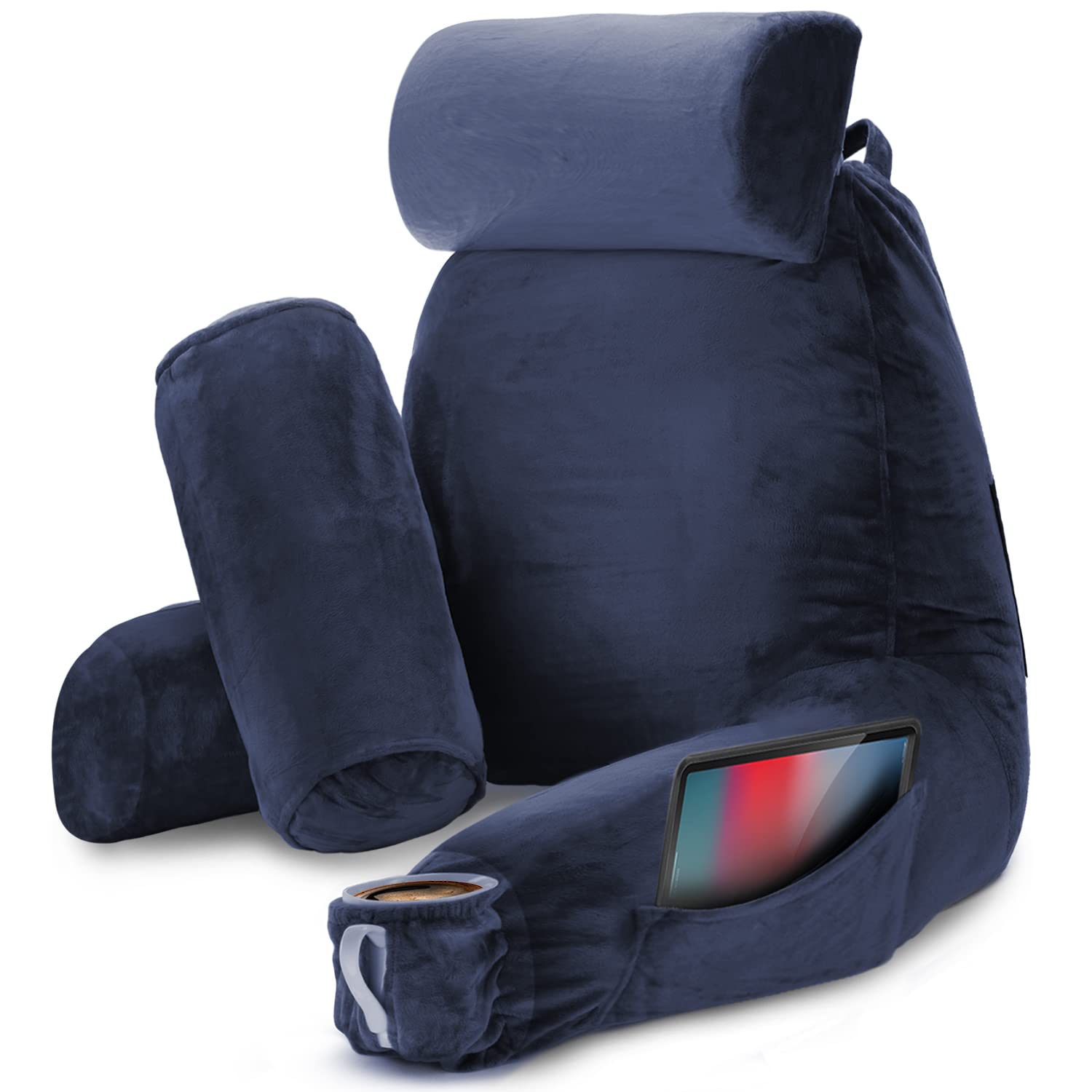Nestl Reading Pillow for Kids & Teens with Shredded Memory Foam, Backrest Pillows for Reading, Watching, and Gaming, Use on The Couch, Bed, or Floor, Adjustable Support with Washable Cover Lavender