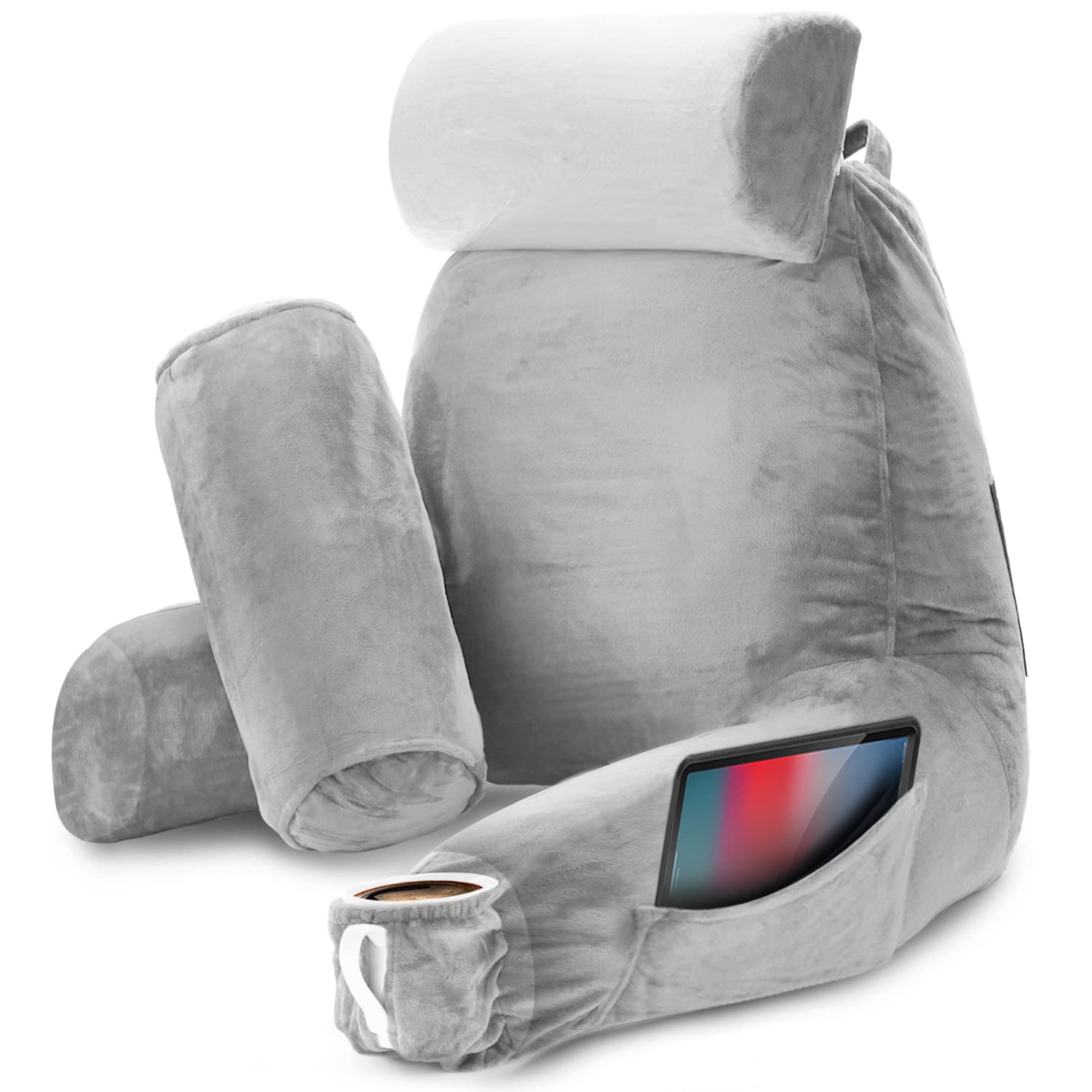 Nestl Reading Pillow for Kids & Teens with Shredded Memory Foam, Backrest Pillows for Reading, Watching, and Gaming, Use on The Couch, Bed, or Floor, Adjustable Support with Washable Cover Lavender