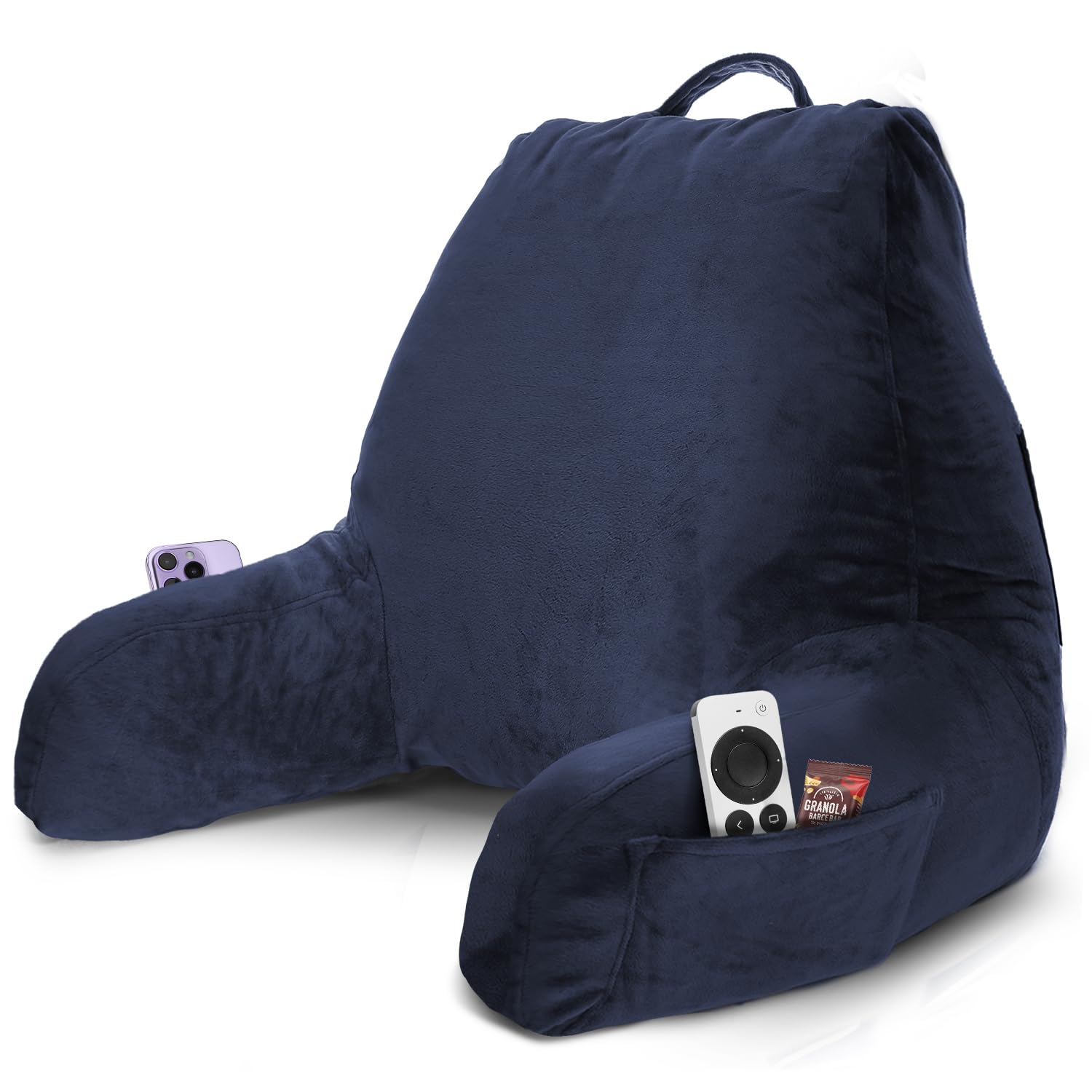 Nestl Reading Pillow for Kids & Teens with Shredded Memory Foam, Backrest Pillows for Reading, Watching, and Gaming, Use on The Couch, Bed, or Floor, Adjustable Support with Washable Cover Lavender