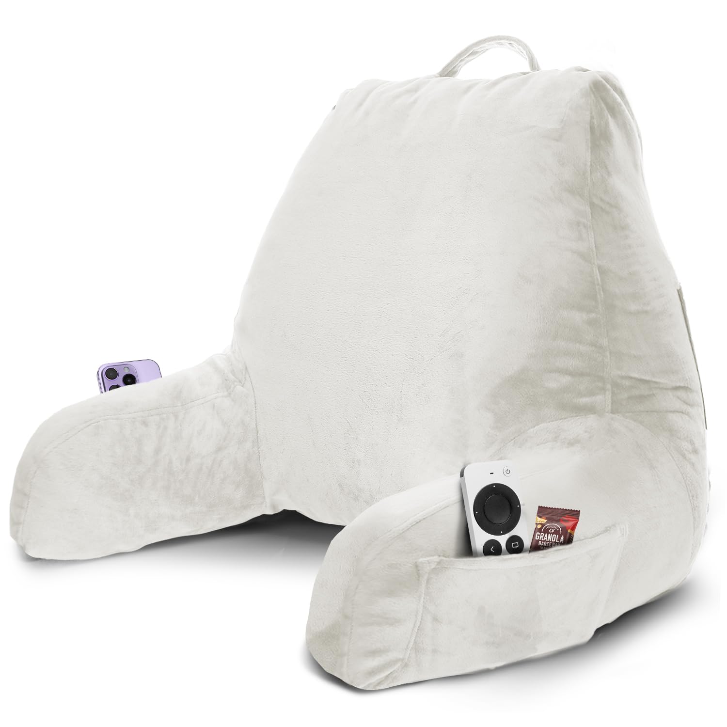 Nestl Reading Pillow for Kids & Teens with Shredded Memory Foam, Backrest Pillows for Reading, Watching, and Gaming, Use on The Couch, Bed, or Floor, Adjustable Support with Washable Cover Lavender