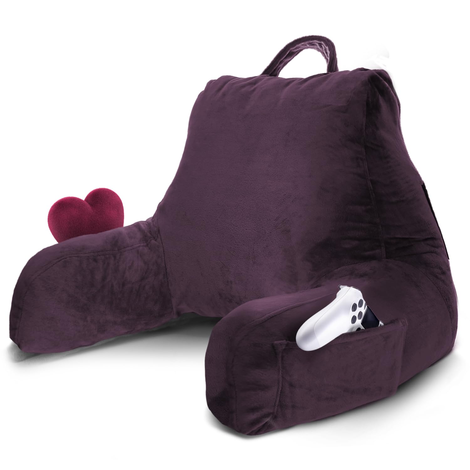 Nestl Reading Pillow for Kids & Teens with Shredded Memory Foam, Backrest Pillows for Reading, Watching, and Gaming, Use on The Couch, Bed, or Floor, Adjustable Support with Washable Cover Lavender