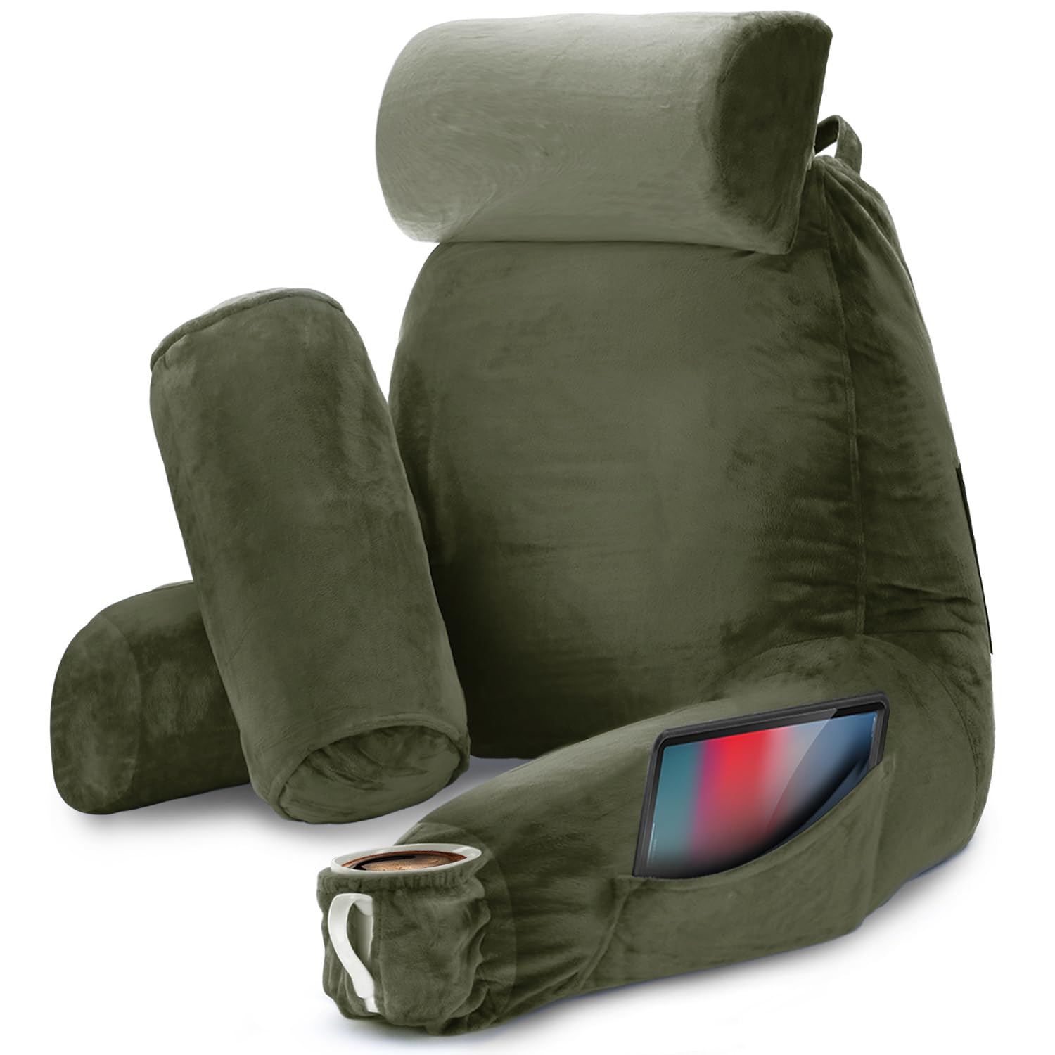 Nestl Reading Pillow for Kids & Teens with Shredded Memory Foam, Backrest Pillows for Reading, Watching, and Gaming, Use on The Couch, Bed, or Floor, Adjustable Support with Washable Cover Lavender