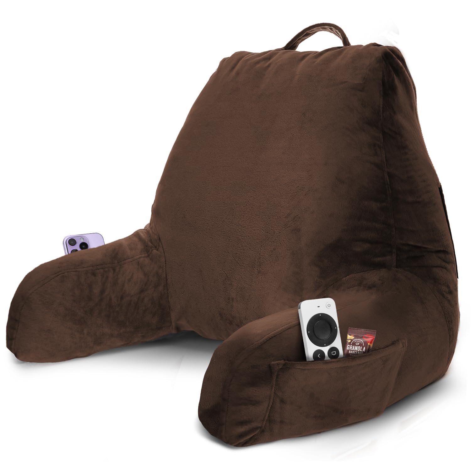 Nestl Reading Pillow for Kids & Teens with Shredded Memory Foam, Backrest Pillows for Reading, Watching, and Gaming, Use on The Couch, Bed, or Floor, Adjustable Support with Washable Cover Lavender