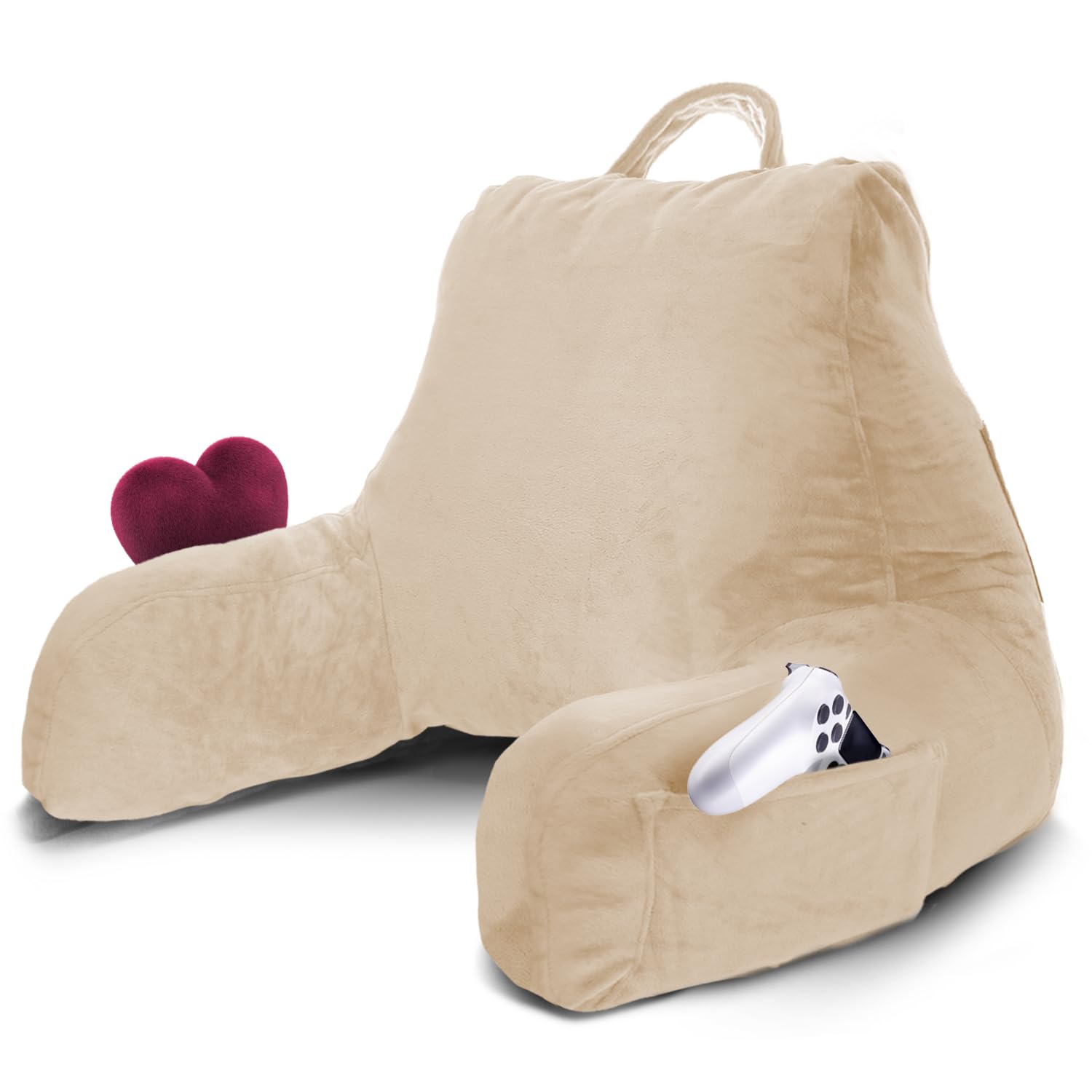 Nestl Reading Pillow for Kids & Teens with Shredded Memory Foam, Backrest Pillows for Reading, Watching, and Gaming, Use on The Couch, Bed, or Floor, Adjustable Support with Washable Cover Lavender