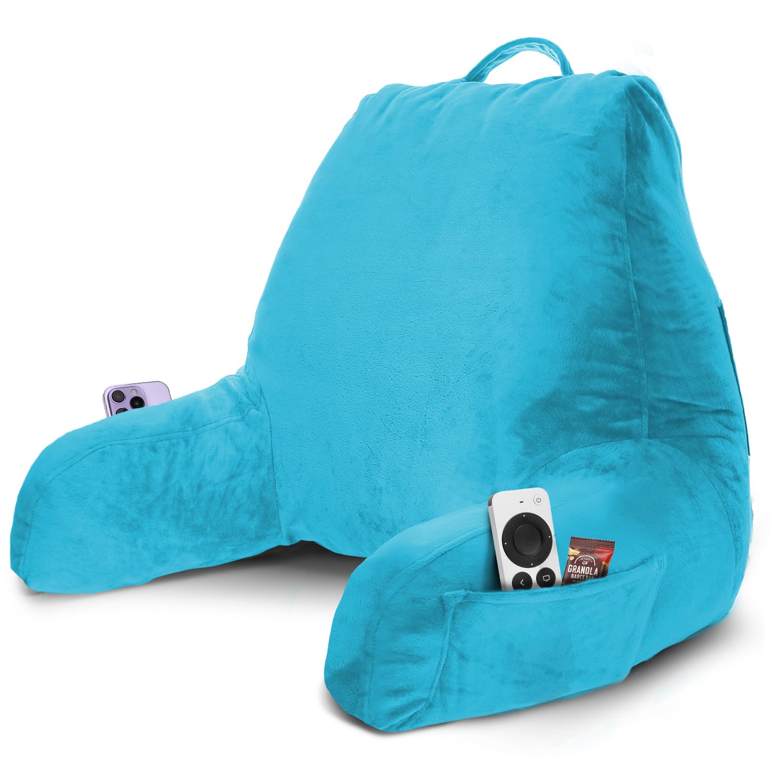 Nestl Reading Pillow for Kids & Teens with Shredded Memory Foam, Backrest Pillows for Reading, Watching, and Gaming, Use on The Couch, Bed, or Floor, Adjustable Support with Washable Cover Lavender