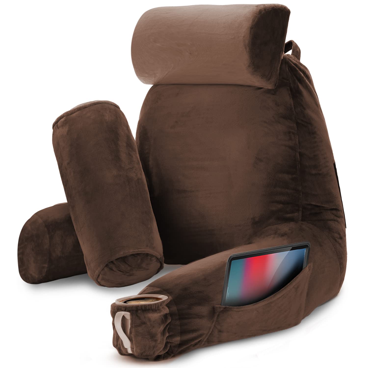 Nestl Reading Pillow for Kids & Teens with Shredded Memory Foam, Backrest Pillows for Reading, Watching, and Gaming, Use on The Couch, Bed, or Floor, Adjustable Support with Washable Cover Lavender