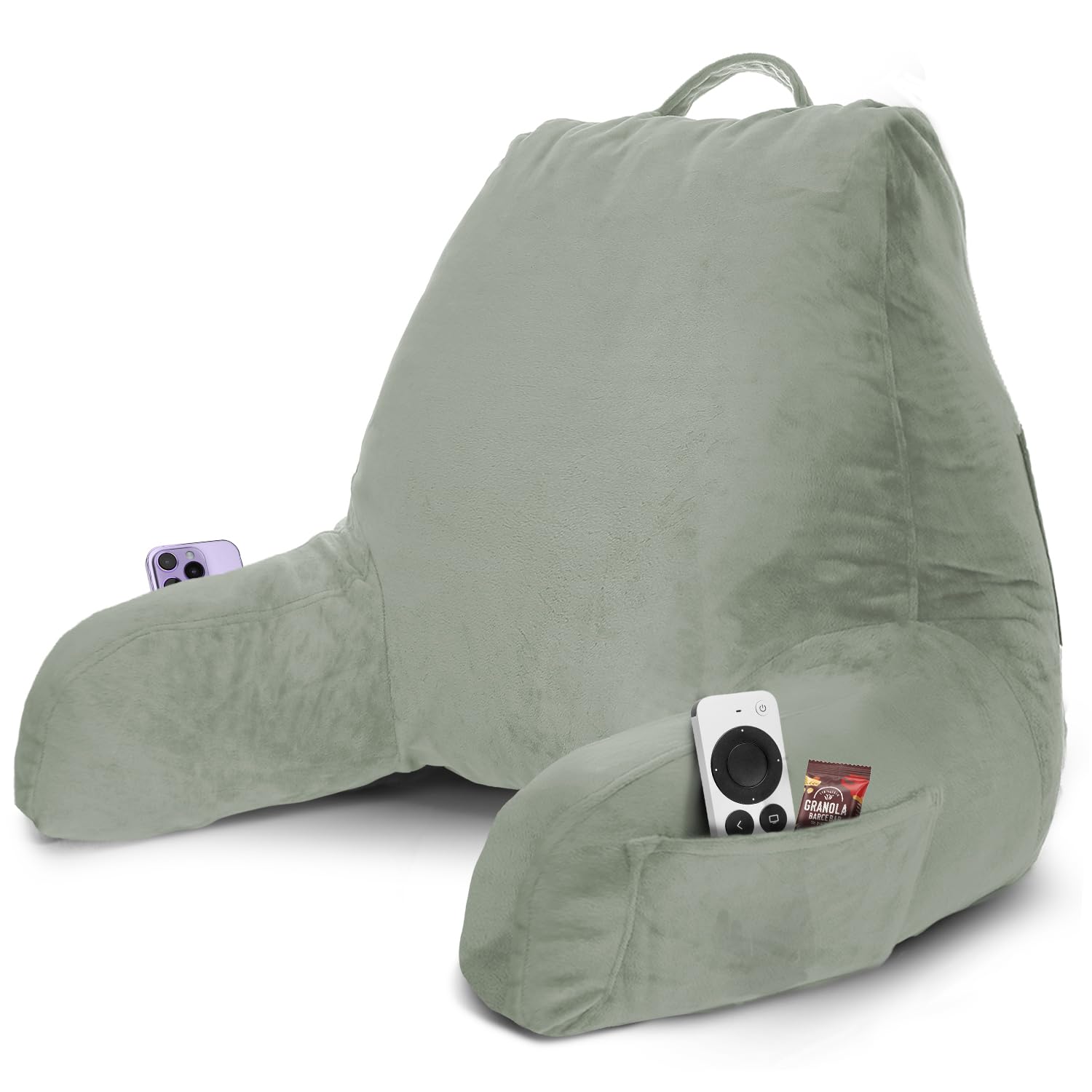 Nestl Reading Pillow for Kids & Teens with Shredded Memory Foam, Backrest Pillows for Reading, Watching, and Gaming, Use on The Couch, Bed, or Floor, Adjustable Support with Washable Cover Lavender