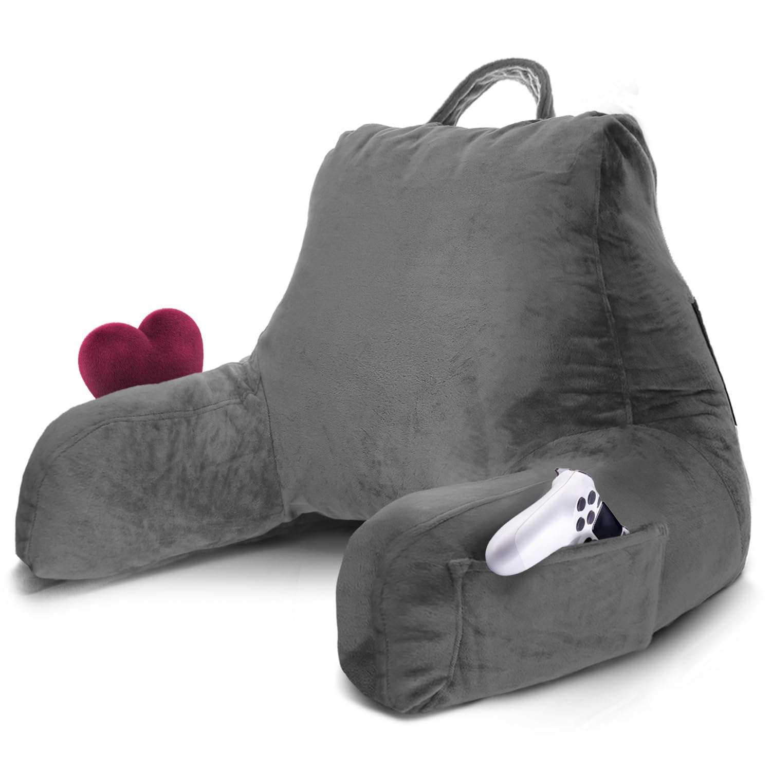 Nestl Reading Pillow for Kids & Teens with Shredded Memory Foam, Backrest Pillows for Reading, Watching, and Gaming, Use on The Couch, Bed, or Floor, Adjustable Support with Washable Cover Lavender