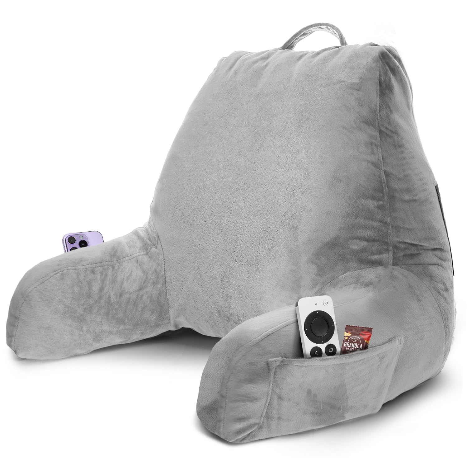 Nestl Reading Pillow for Kids & Teens with Shredded Memory Foam, Backrest Pillows for Reading, Watching, and Gaming, Use on The Couch, Bed, or Floor, Adjustable Support with Washable Cover Lavender