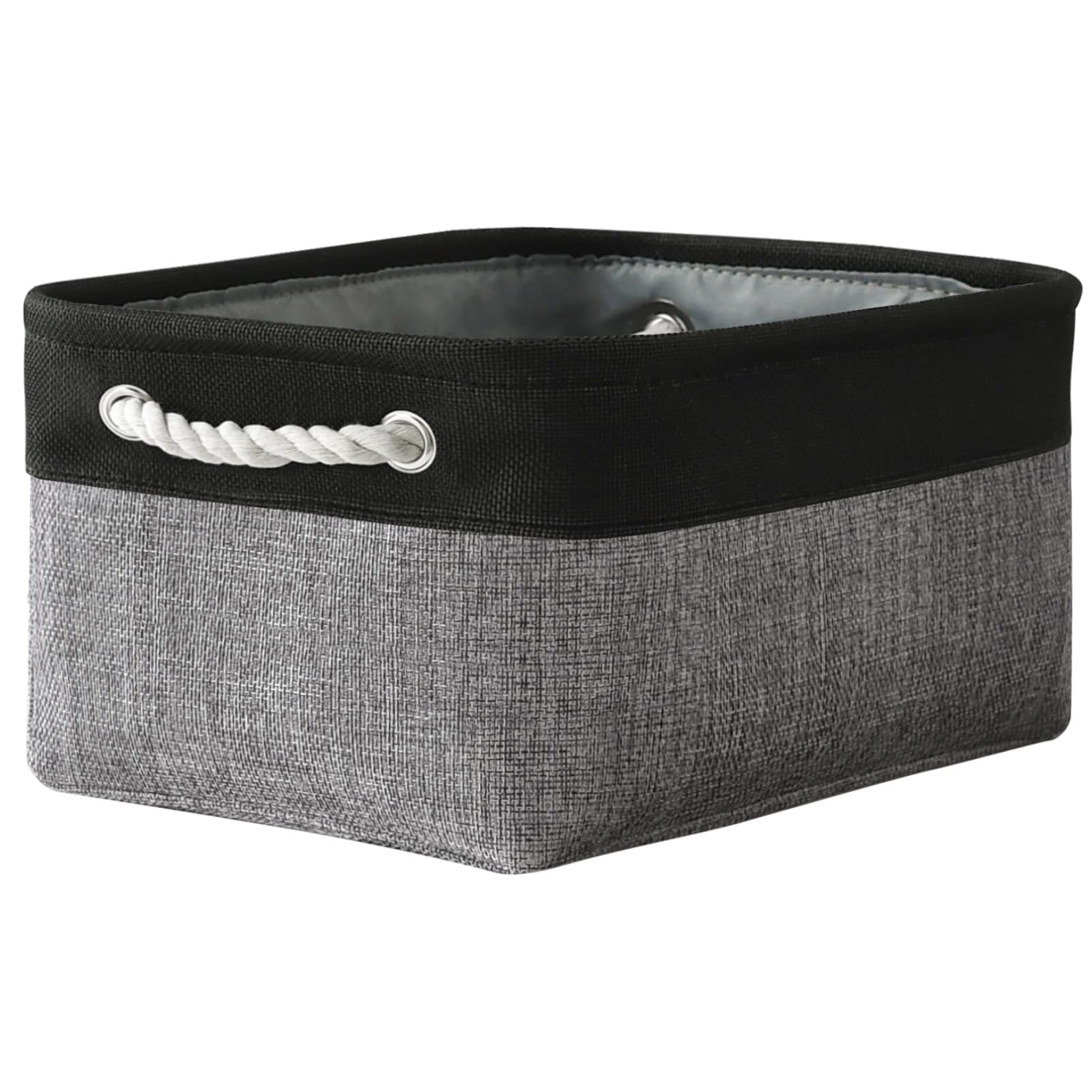 TheWarmHome Storage Basket for Organizing - 15.7x11.8x8.2 inch Large 3 Pack Collapsible Storage Bins for Shelves, Fabric Storage Cubes for Gift Closet Linen Organization (White & Grey)