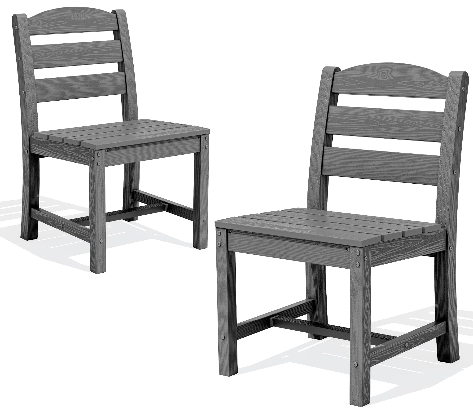 SERWALL 9 Piece Outdoor Dining Set, 84" HDPE Outdoor Table and Chairs for 8，All Weather Patio Dining Furniture Set with Umbrella Hole for Backyard, Garden, Black