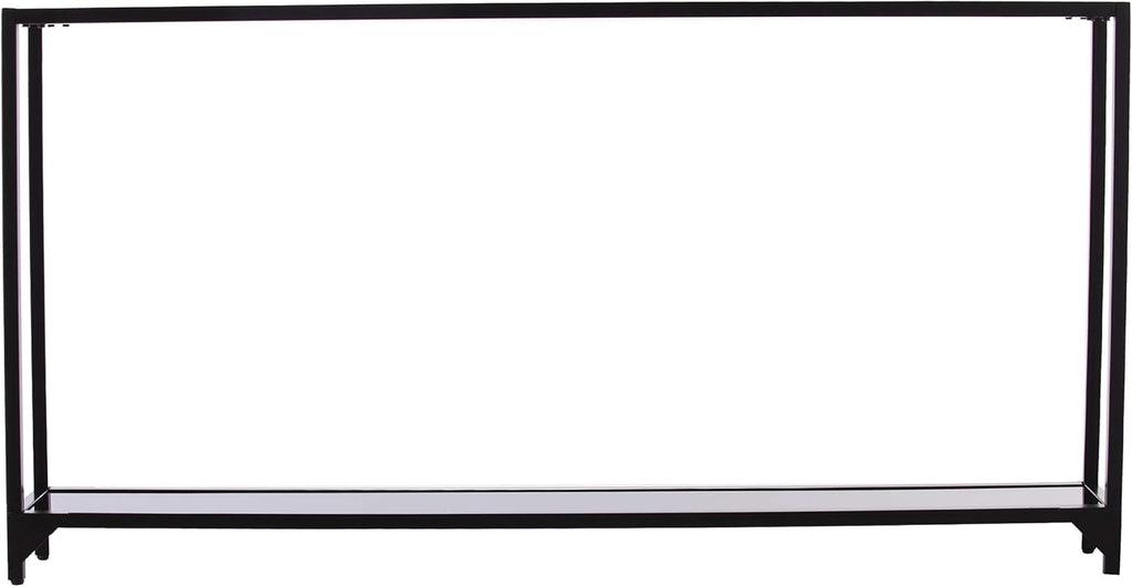 SEI Furniture Bergen Narrow Metal Console Table, Dining Room With Open Concept Living Space Glam Style Powder-Coated Iron, Black