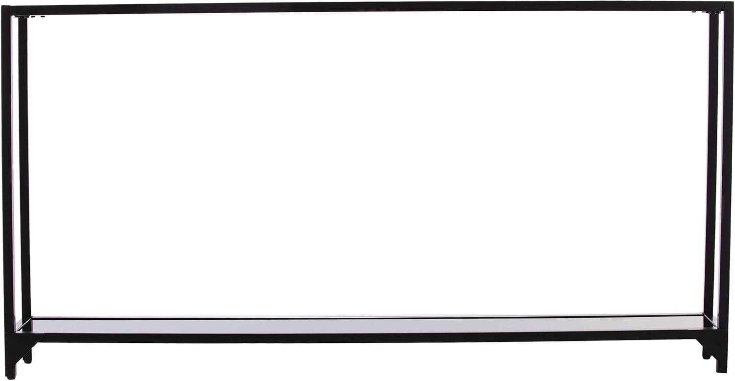 SEI Furniture Bergen Narrow Metal Console Table, Dining Room With Open Concept Living Space Glam Style Powder-Coated Iron, Black