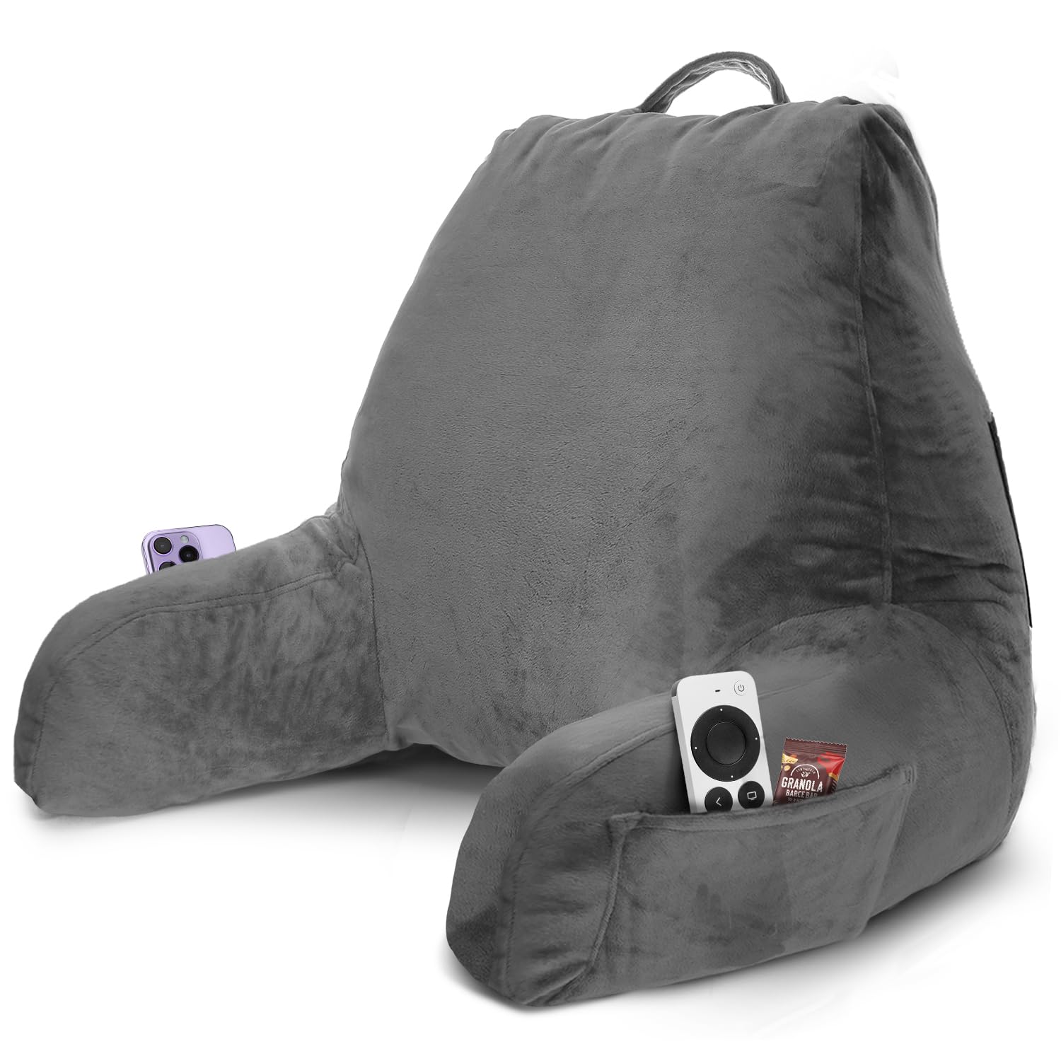 Nestl Reading Pillow for Kids & Teens with Shredded Memory Foam, Backrest Pillows for Reading, Watching, and Gaming, Use on The Couch, Bed, or Floor, Adjustable Support with Washable Cover Lavender