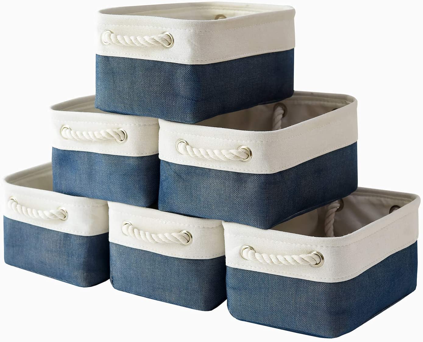TheWarmHome Fabric Storage Bins Baskets for Organizing, Large Sturdy Storage Basket W/Handles, Decorative Foldable Storage Baskets for Shelves Closet Nursery Toy (X Large - 3 Pack 17.7L×13.8W×9.8H)