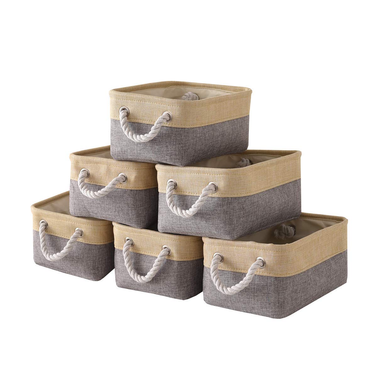 TheWarmHome Fabric Storage Bins Baskets for Organizing, Large Sturdy Storage Basket W/Handles, Decorative Foldable Storage Baskets for Shelves Closet Nursery Toy (X Large - 3 Pack 17.7L×13.8W×9.8H)