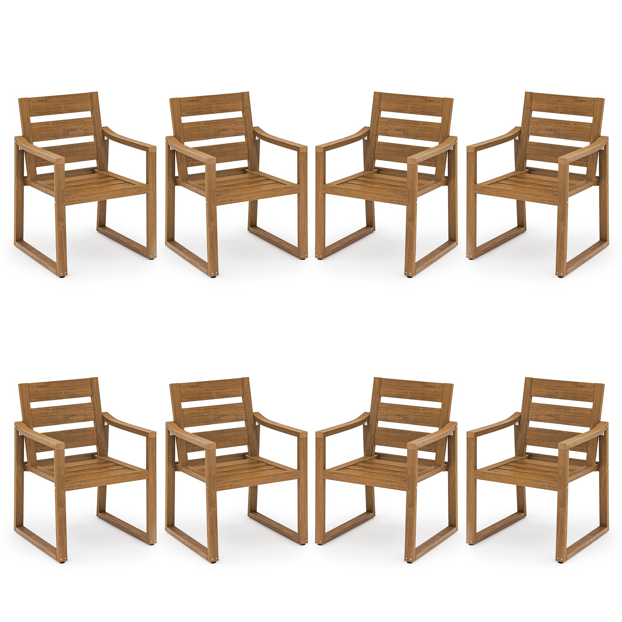 Cozyman Patio Table and Chairs Set, HDPS Outdoor Dining Set for 6, Patio Furniture for Deck, Poolside, and Backyard, Black