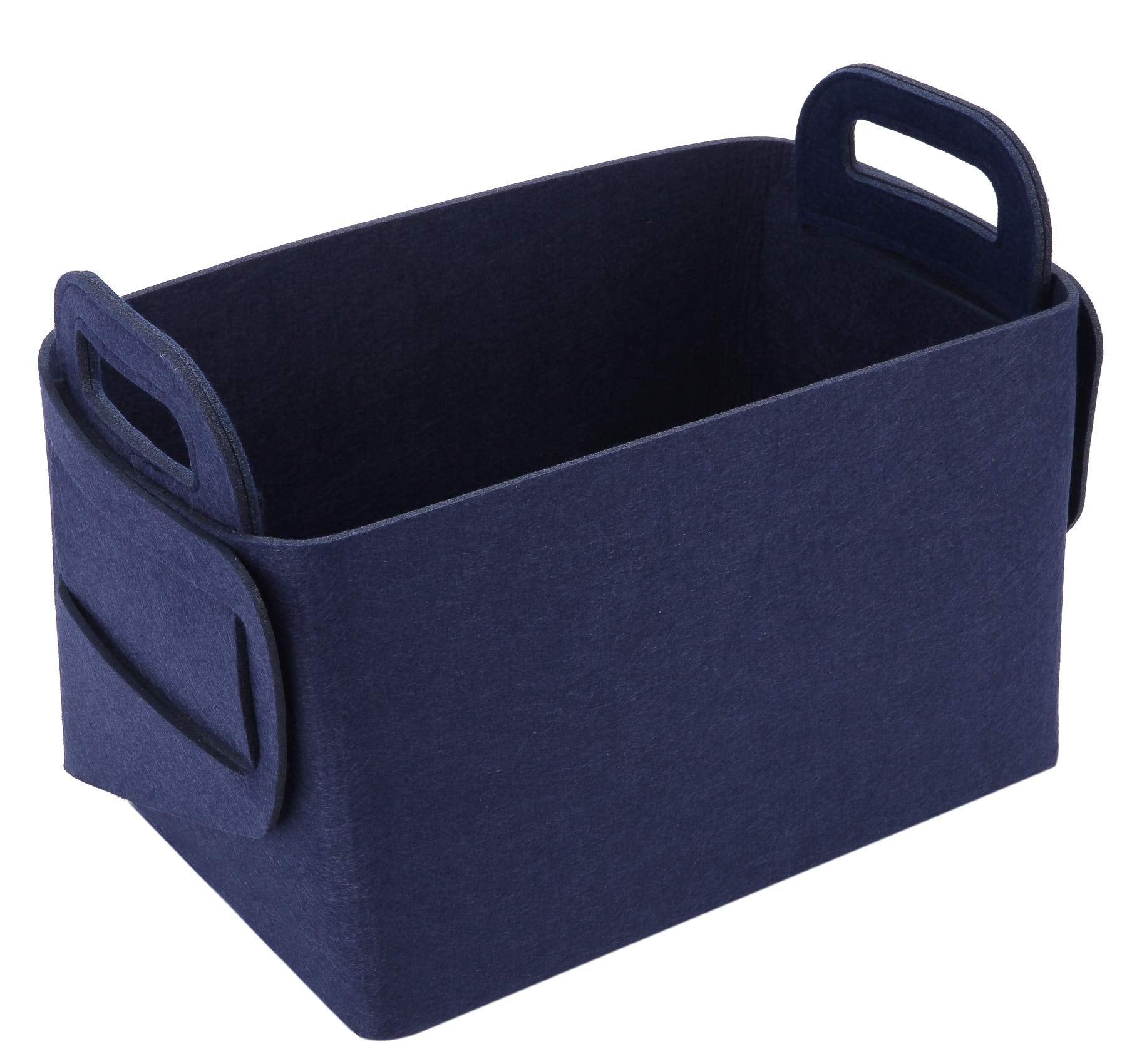 Storage Basket Felt Storage Bin Collapsible& Convenient Box Organizer with Carry Handles for Office Bedroom Closet Babies Nursery Toys Laundry (Light grey, 17.9inch（L）×12.2inch（W）×11.6inch（H）)