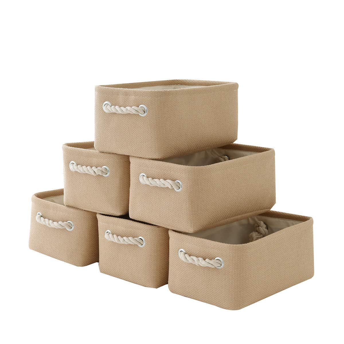 TheWarmHome Storage Basket for Organizing - 15.7x11.8x8.2 inch Large 3 Pack Collapsible Storage Bins for Shelves, Fabric Storage Cubes for Gift Closet Linen Organization (White & Grey)