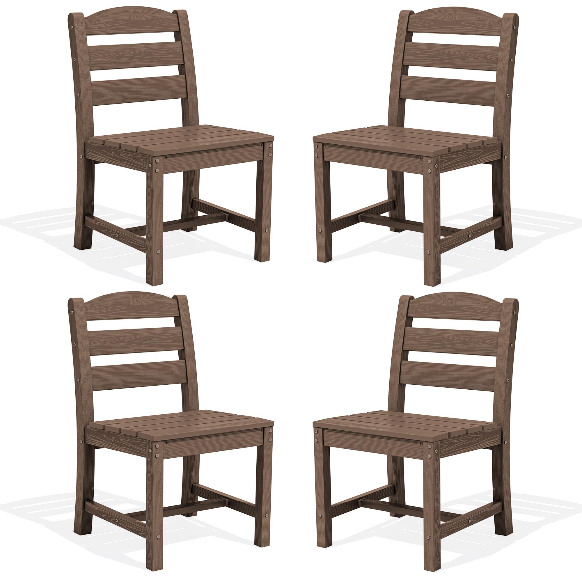 SERWALL 9 Piece Outdoor Dining Set, 84" HDPE Outdoor Table and Chairs for 8，All Weather Patio Dining Furniture Set with Umbrella Hole for Backyard, Garden, Black